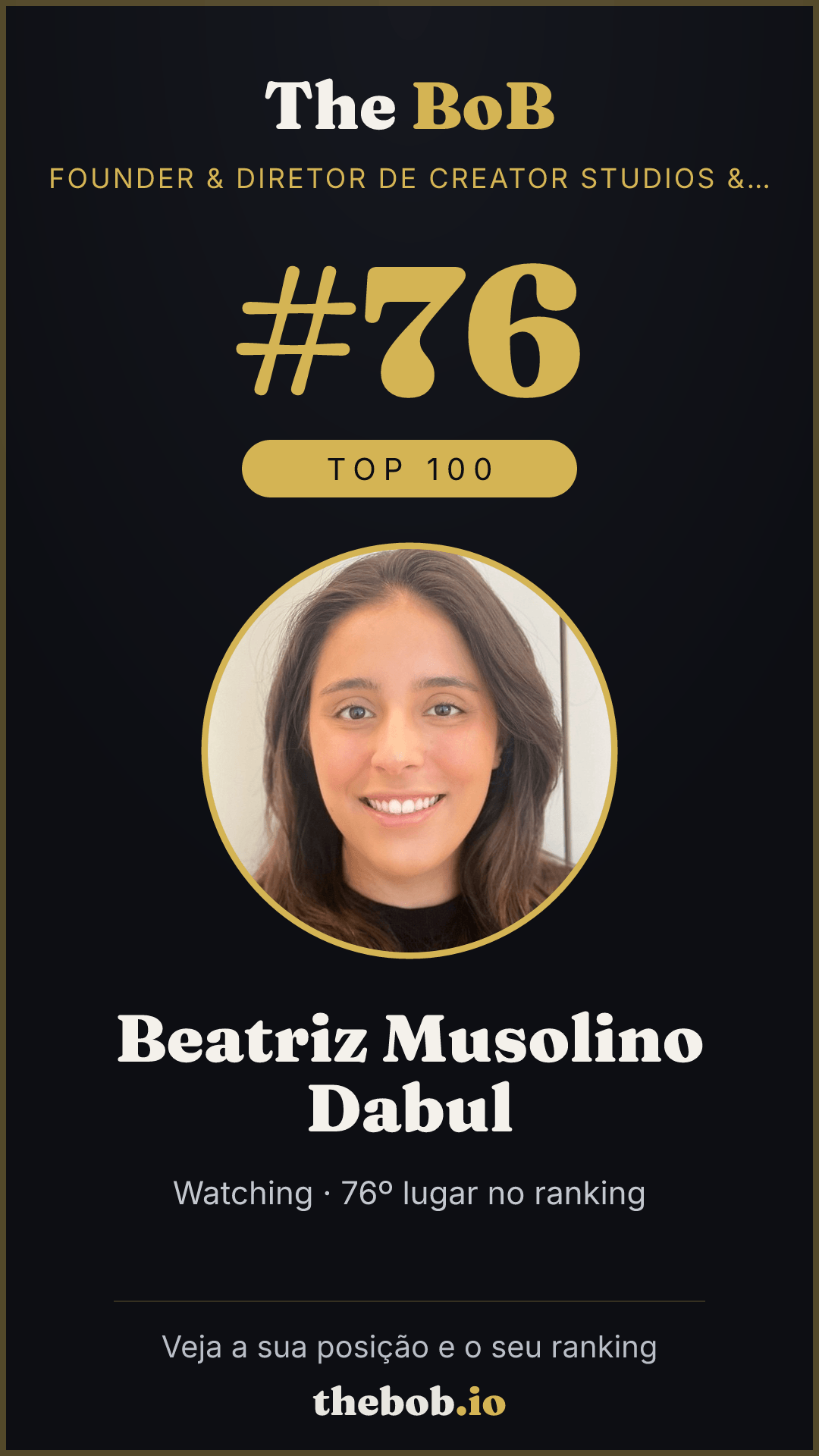 Selo The BoB · Beatriz Musolino Dabul
