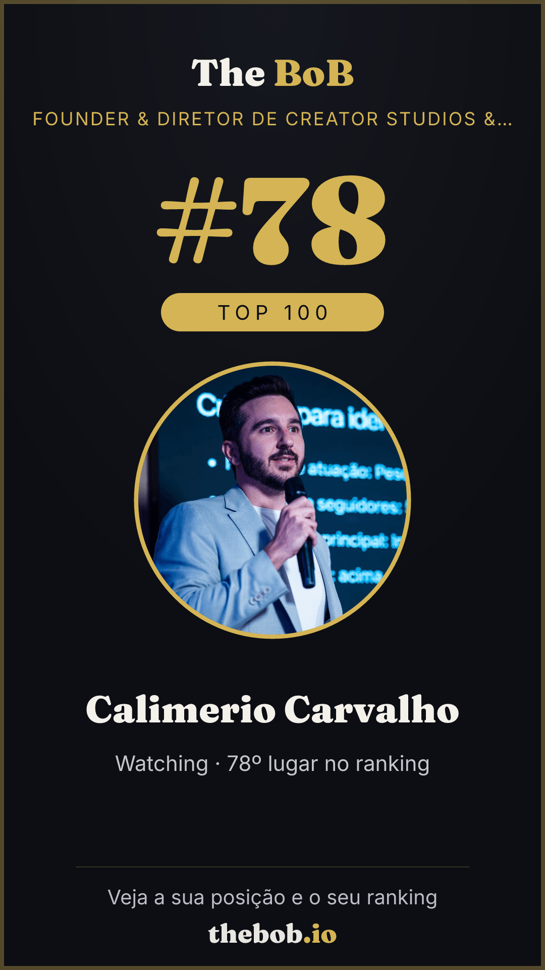 Selo The BoB · Calimerio Carvalho