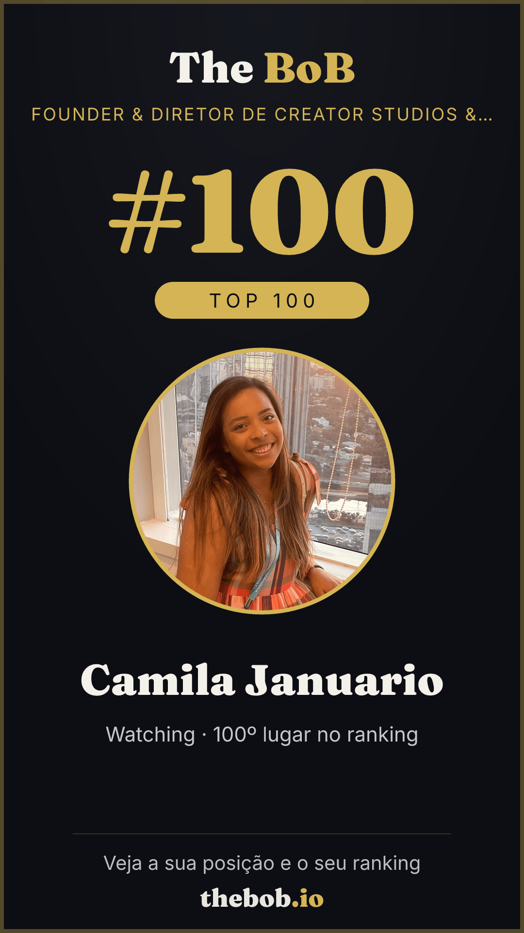 Selo The BoB · Camila Januario