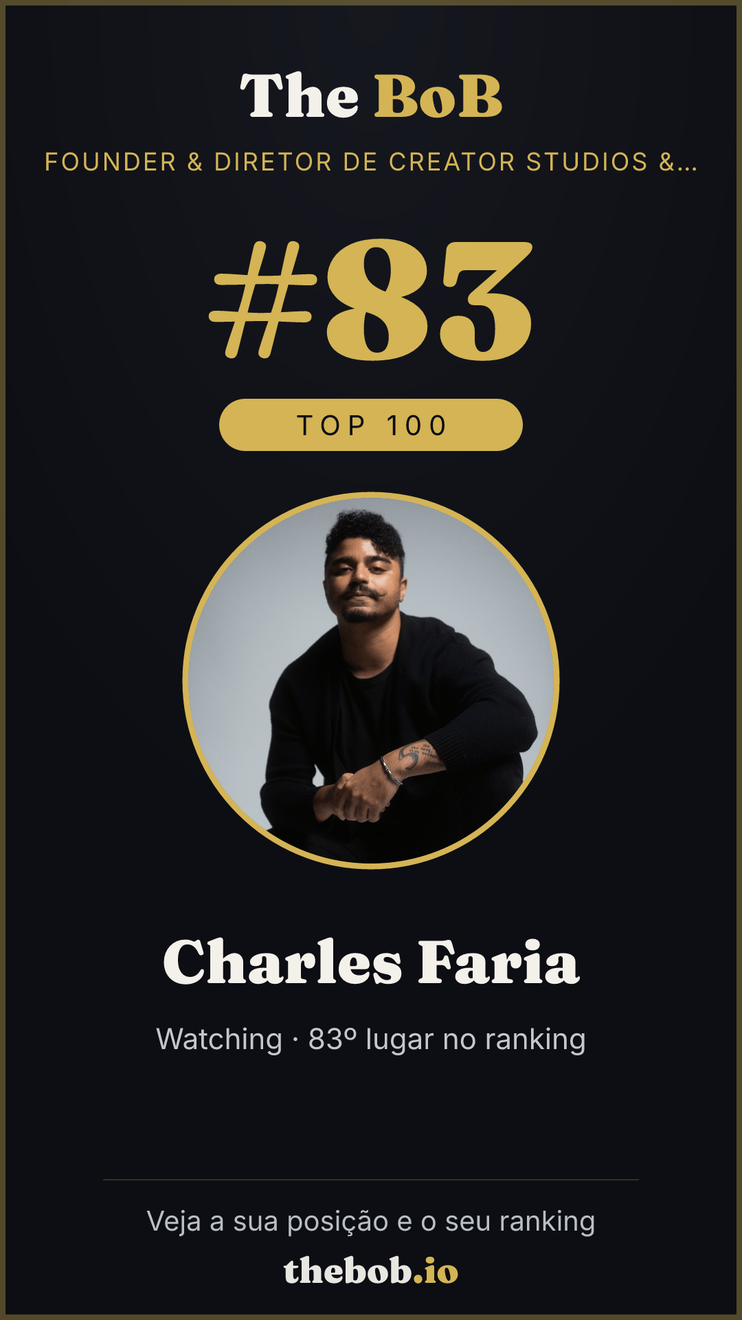 Selo The BoB · Charles Faria