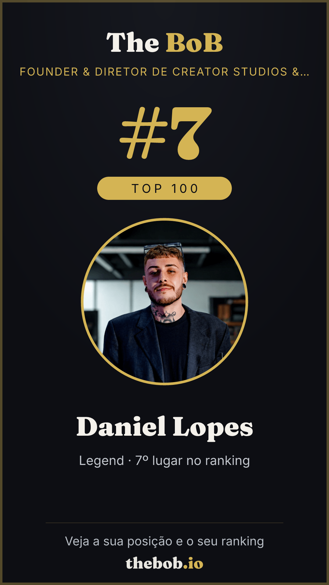 Selo The BoB · Daniel Lopes