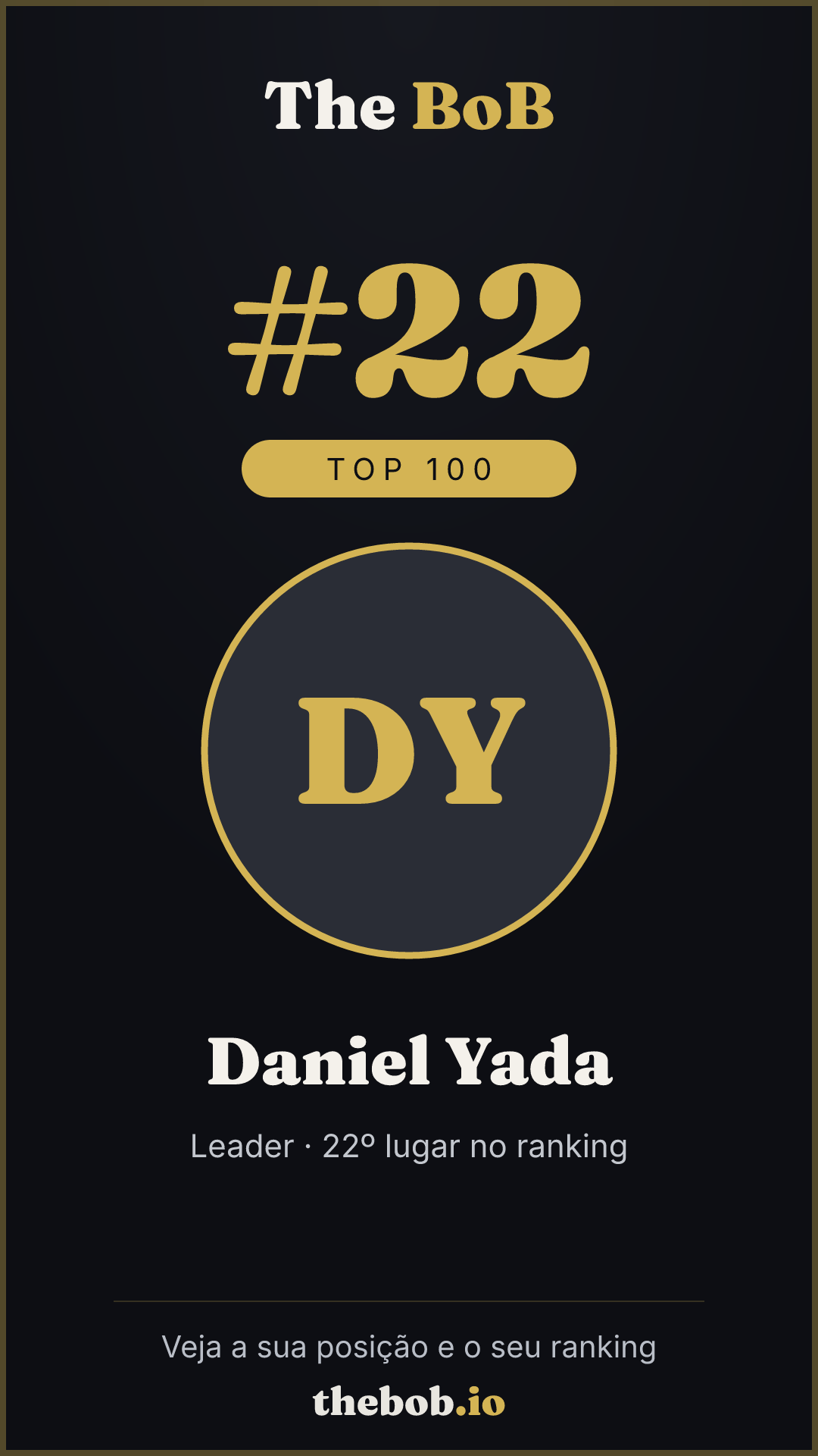 Selo The BoB · Daniel Yada