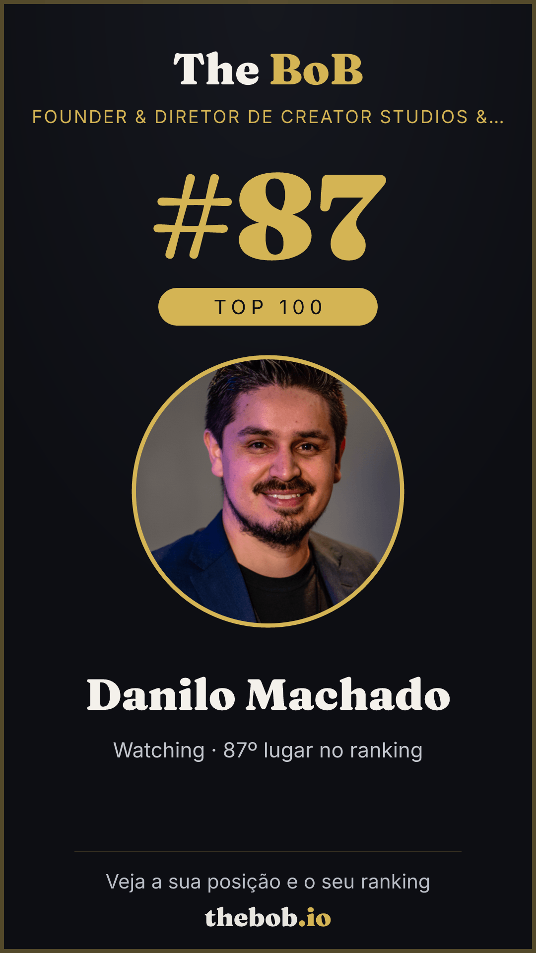 Selo The BoB · Danilo Machado