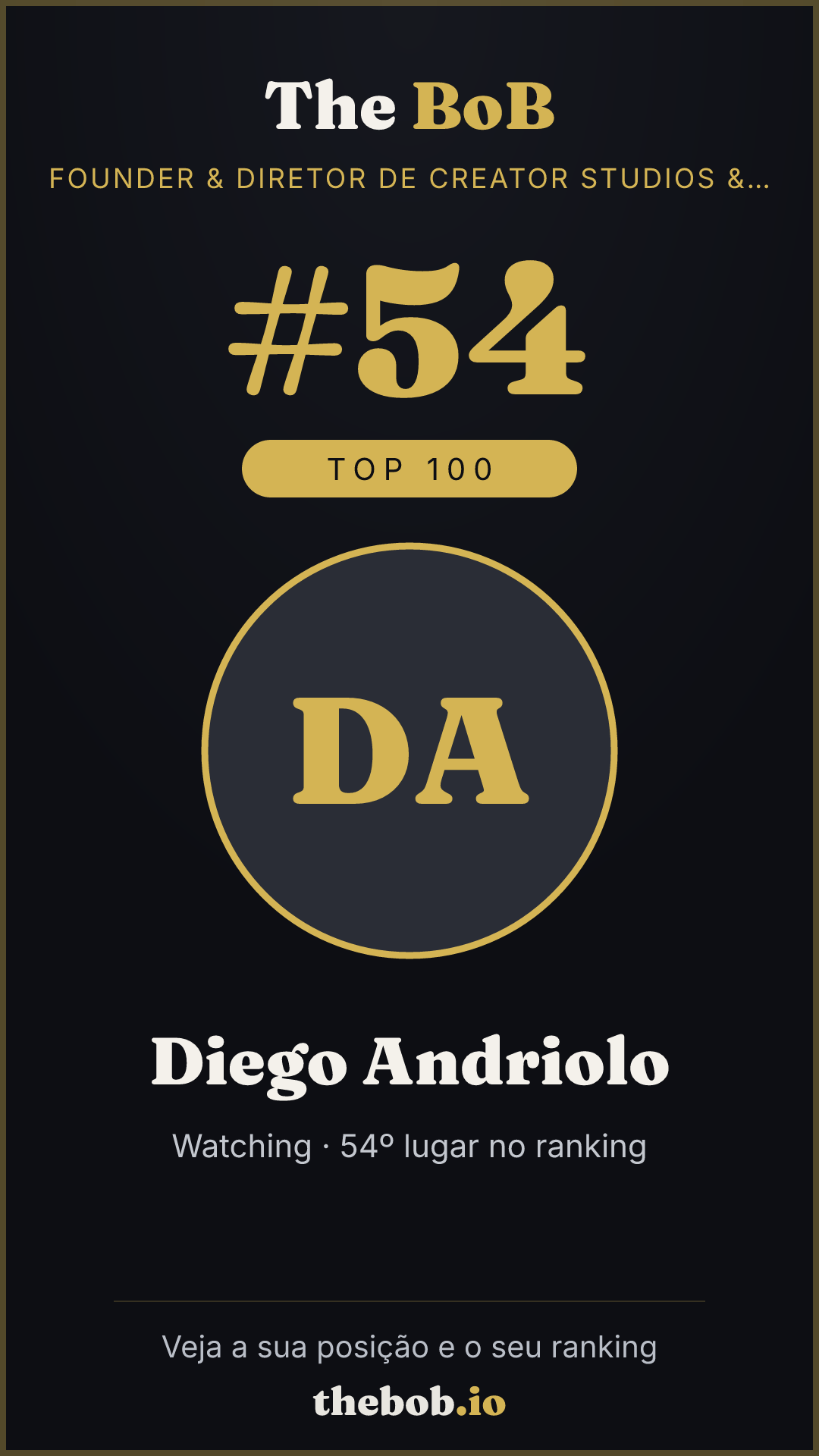Selo The BoB · Diego Andriolo
