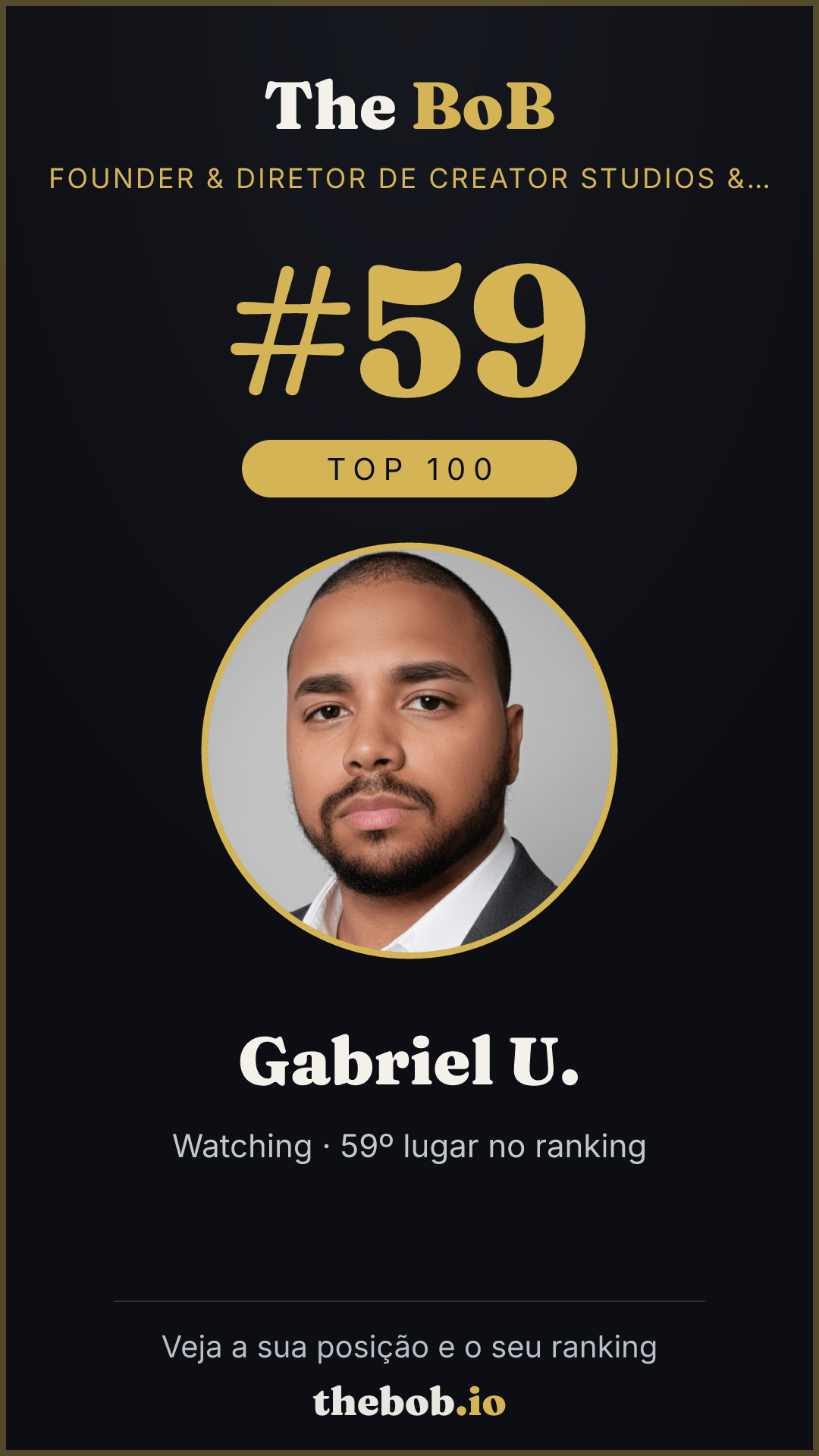 Selo The BoB · Gabriel U.