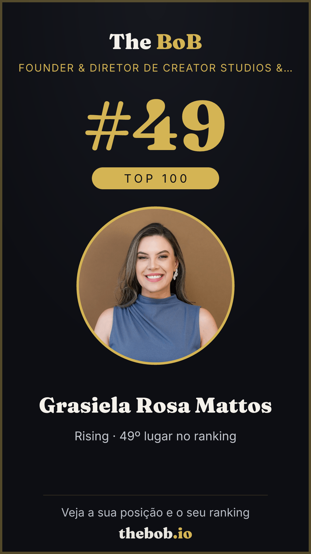 Selo The BoB · Grasiela Rosa Mattos