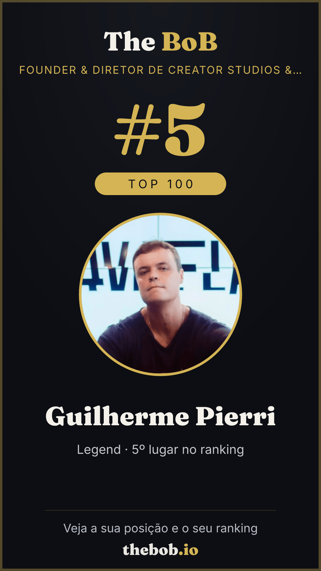 Selo The BoB · Guilherme Pierri