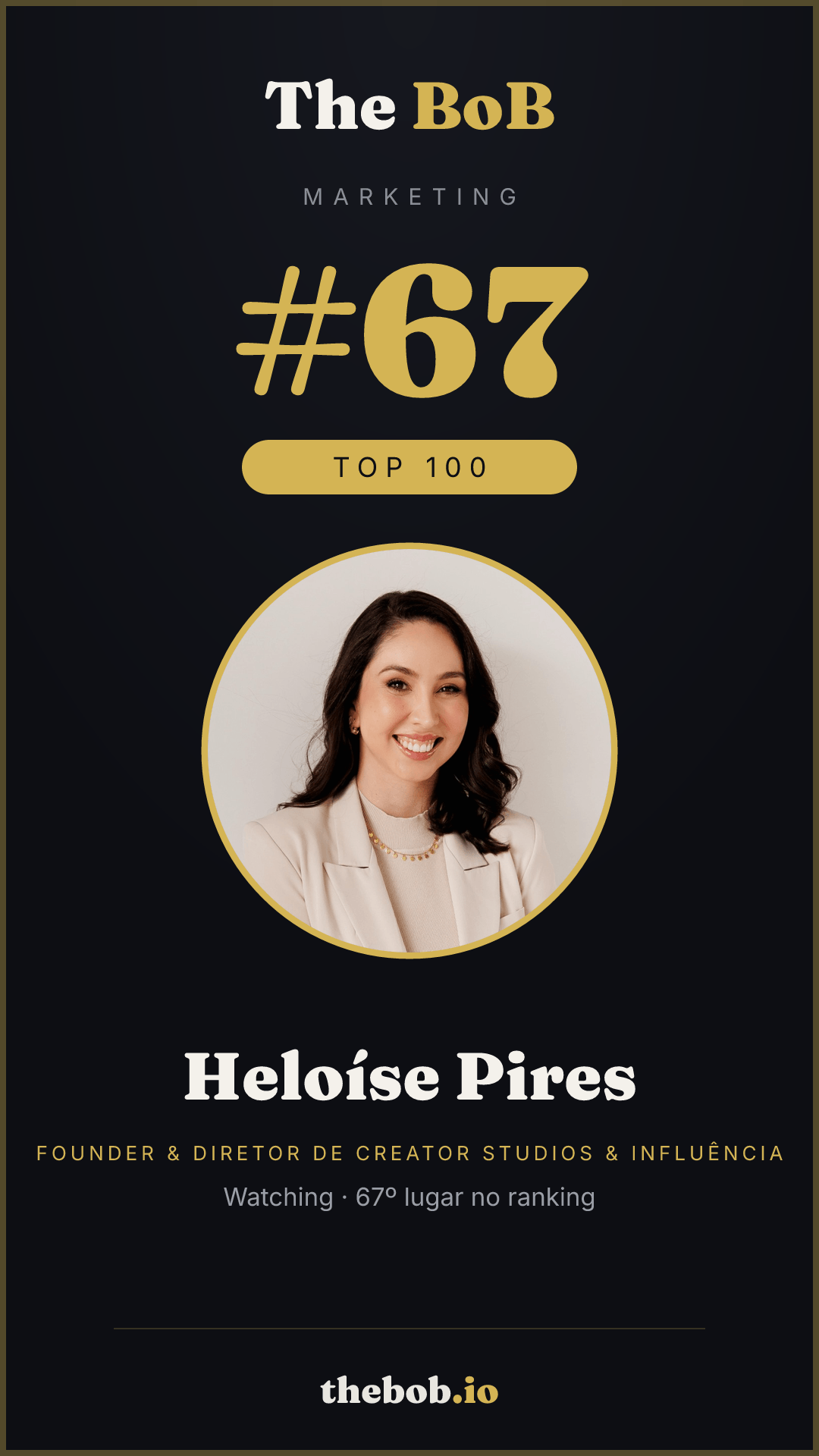Selo The BoB · Heloíse Pires