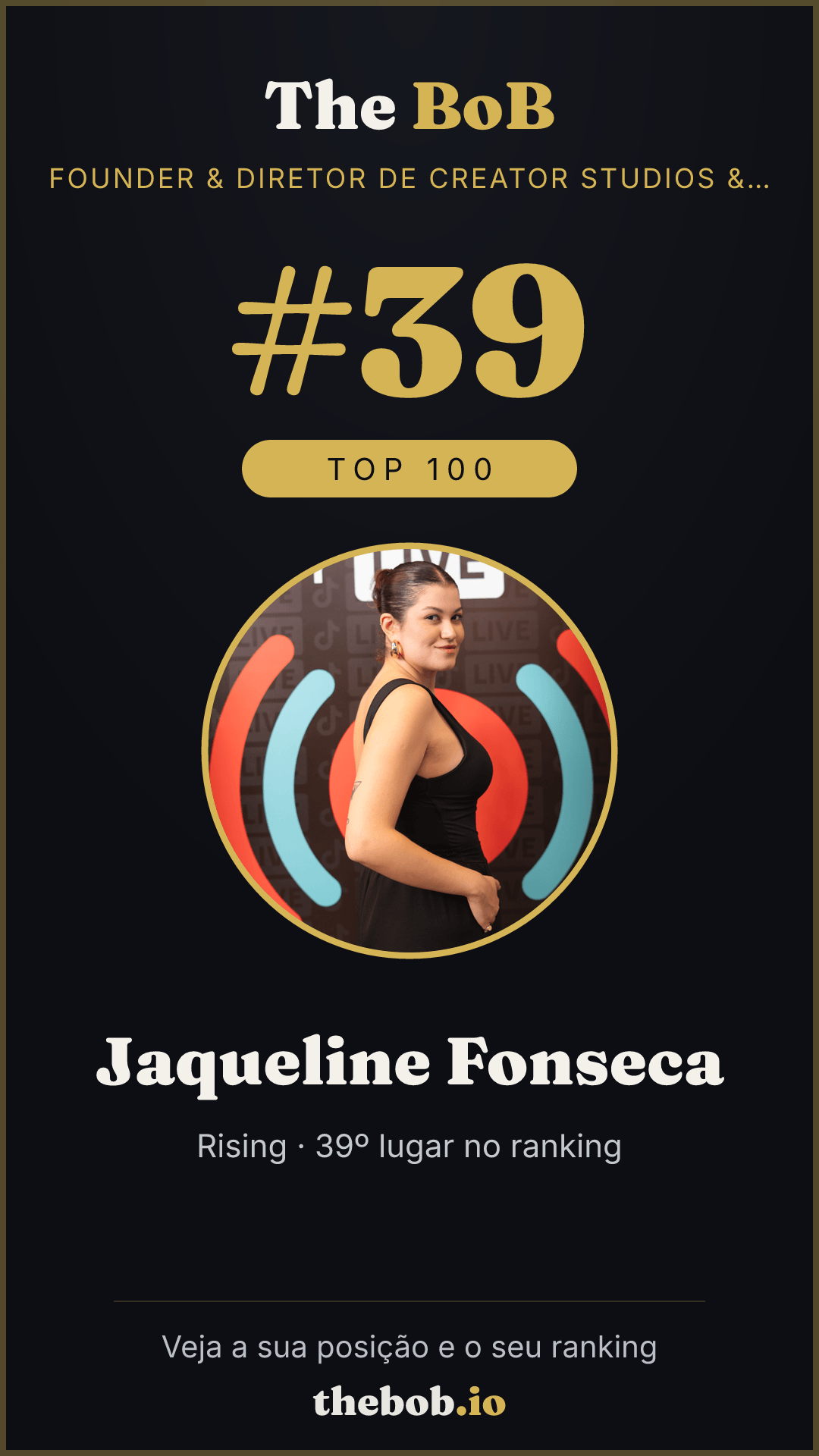 Selo The BoB · Jaqueline Fonseca