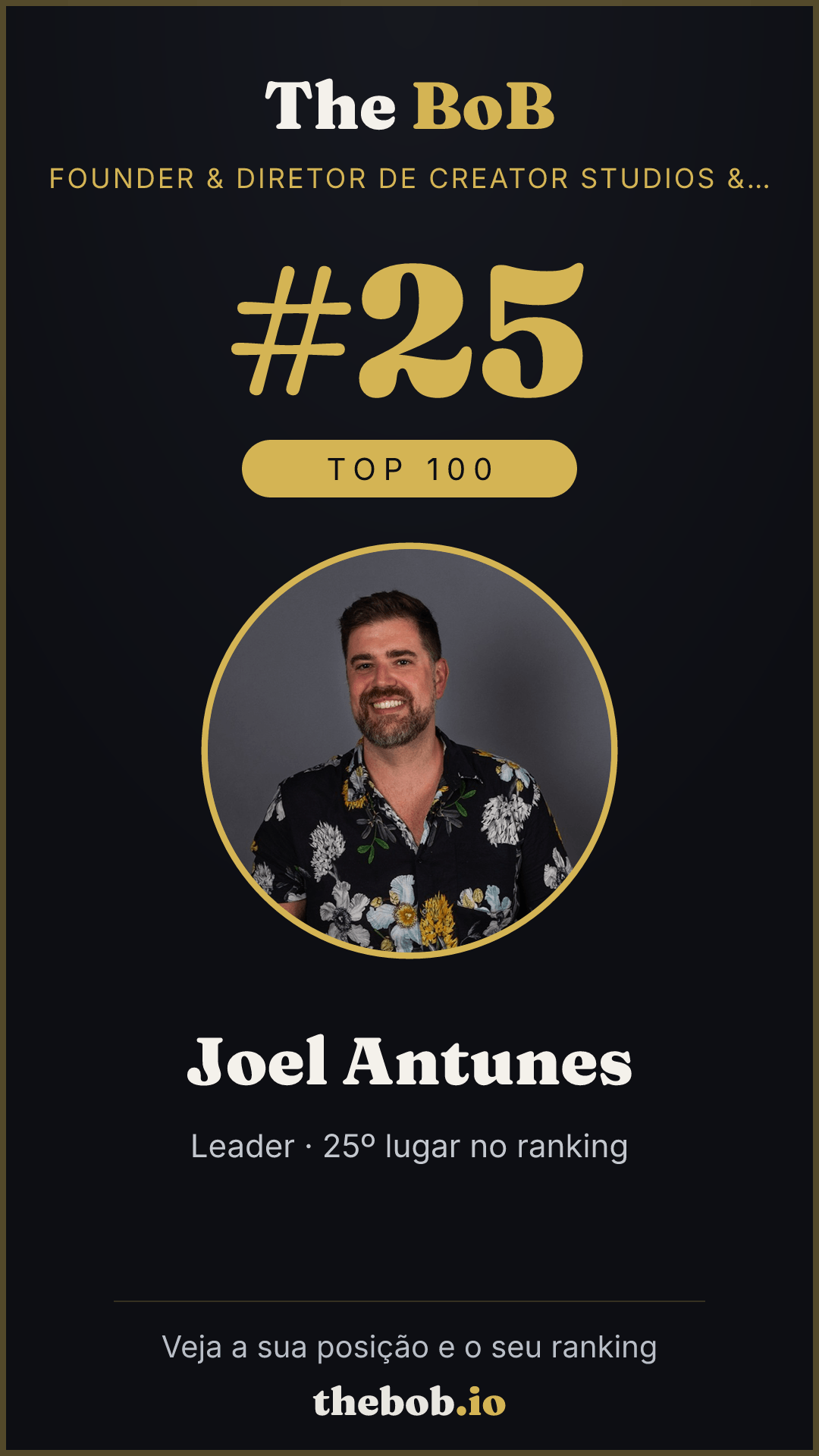 Selo The BoB · Joel Antunes