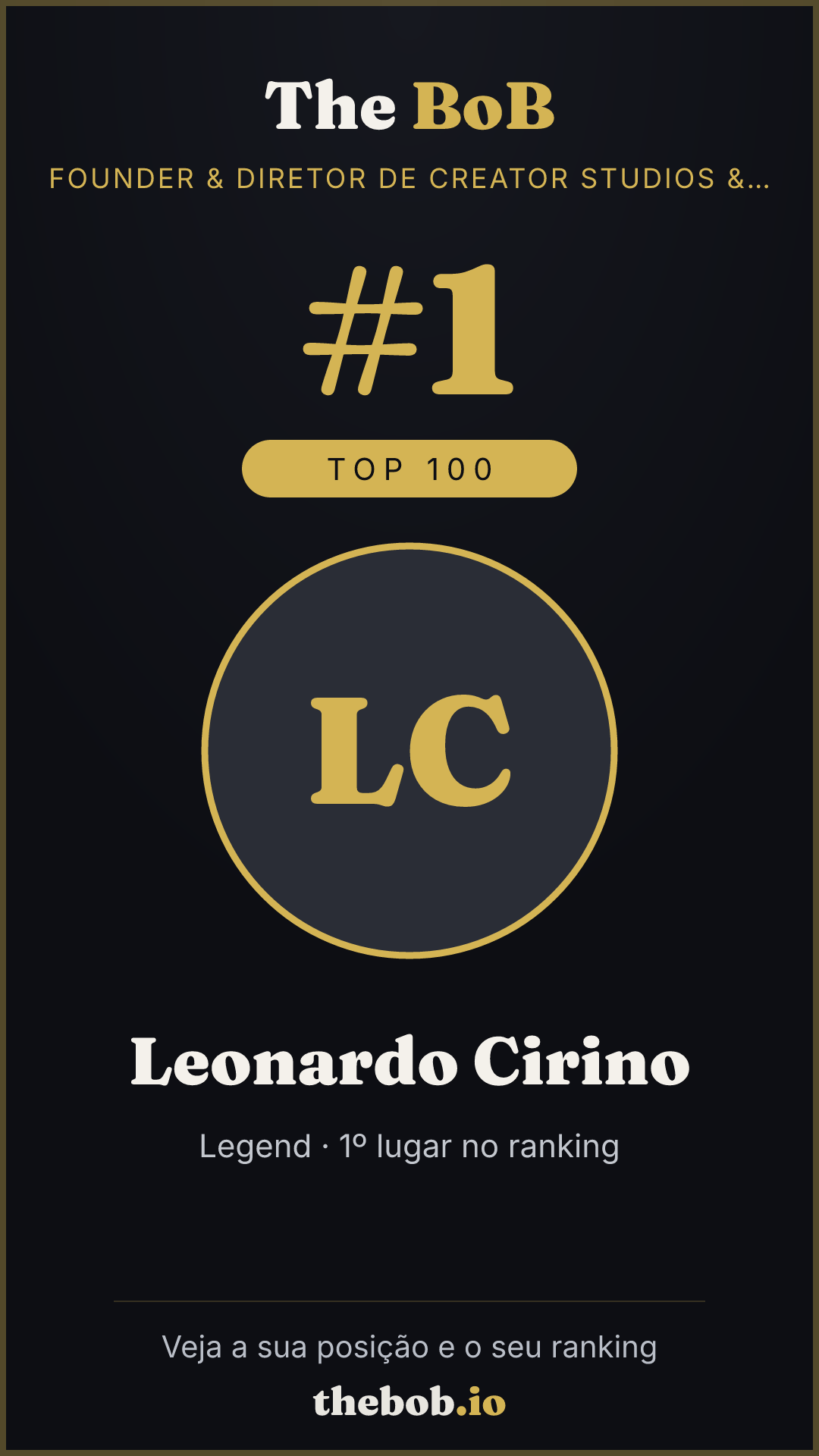 Selo The BoB · Leonardo Cirino