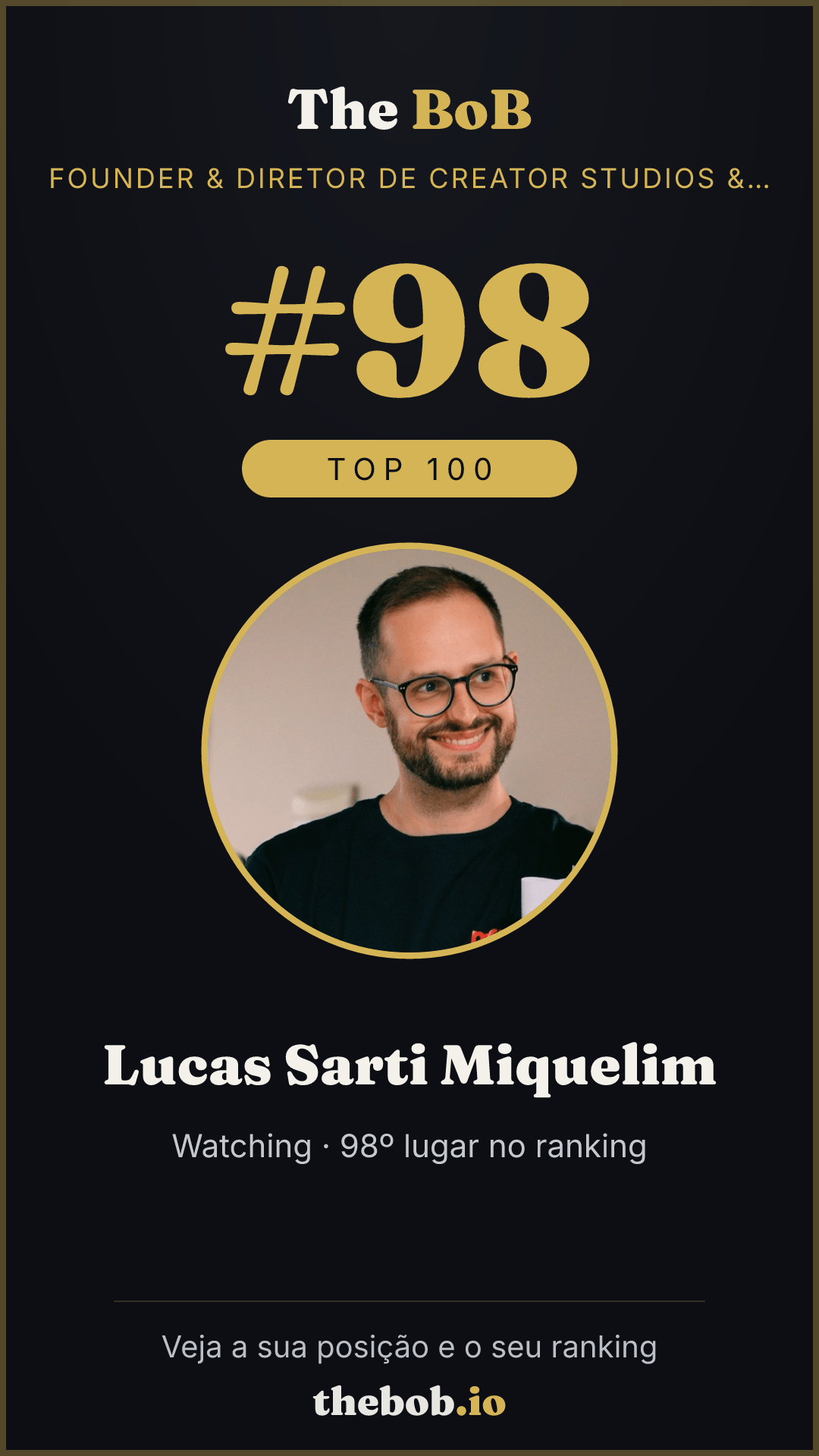 Selo The BoB · Lucas Sarti Miquelim