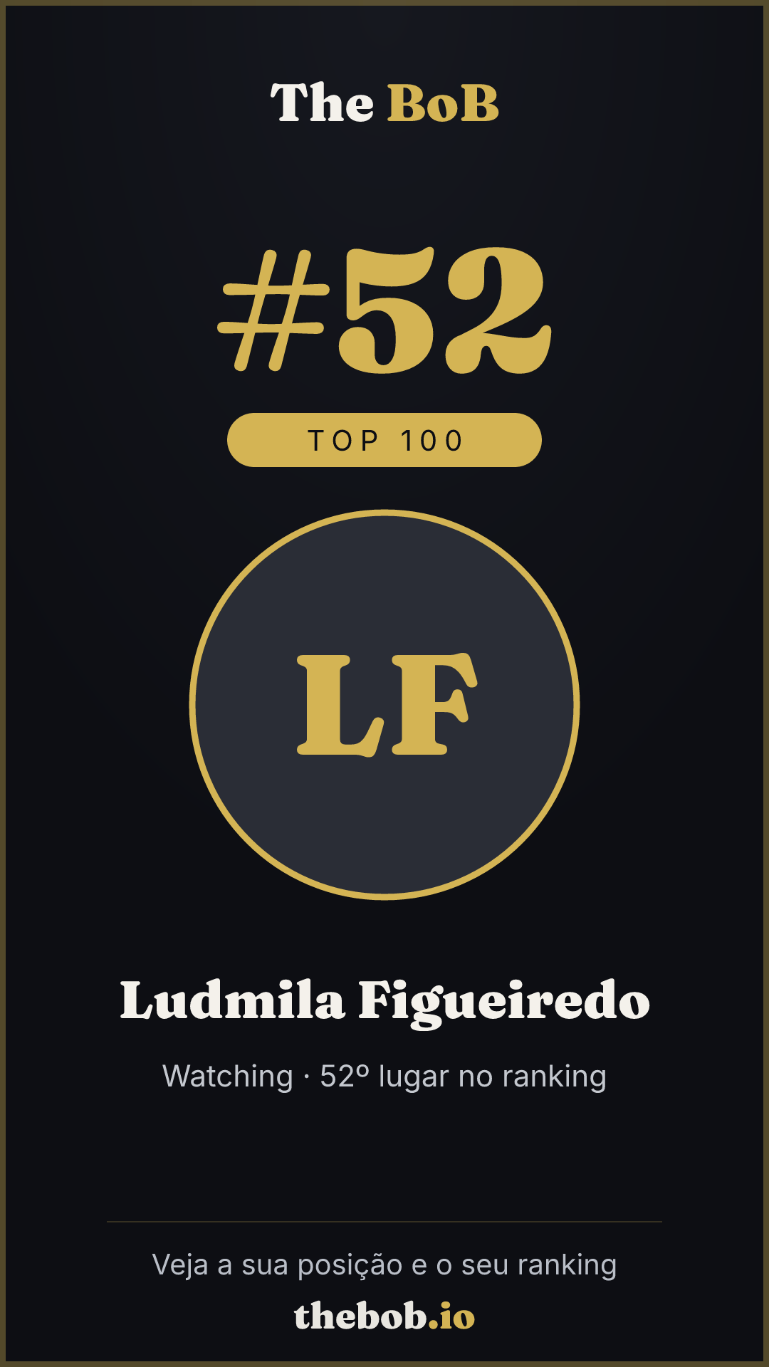 Selo The BoB · Ludmila Figueiredo