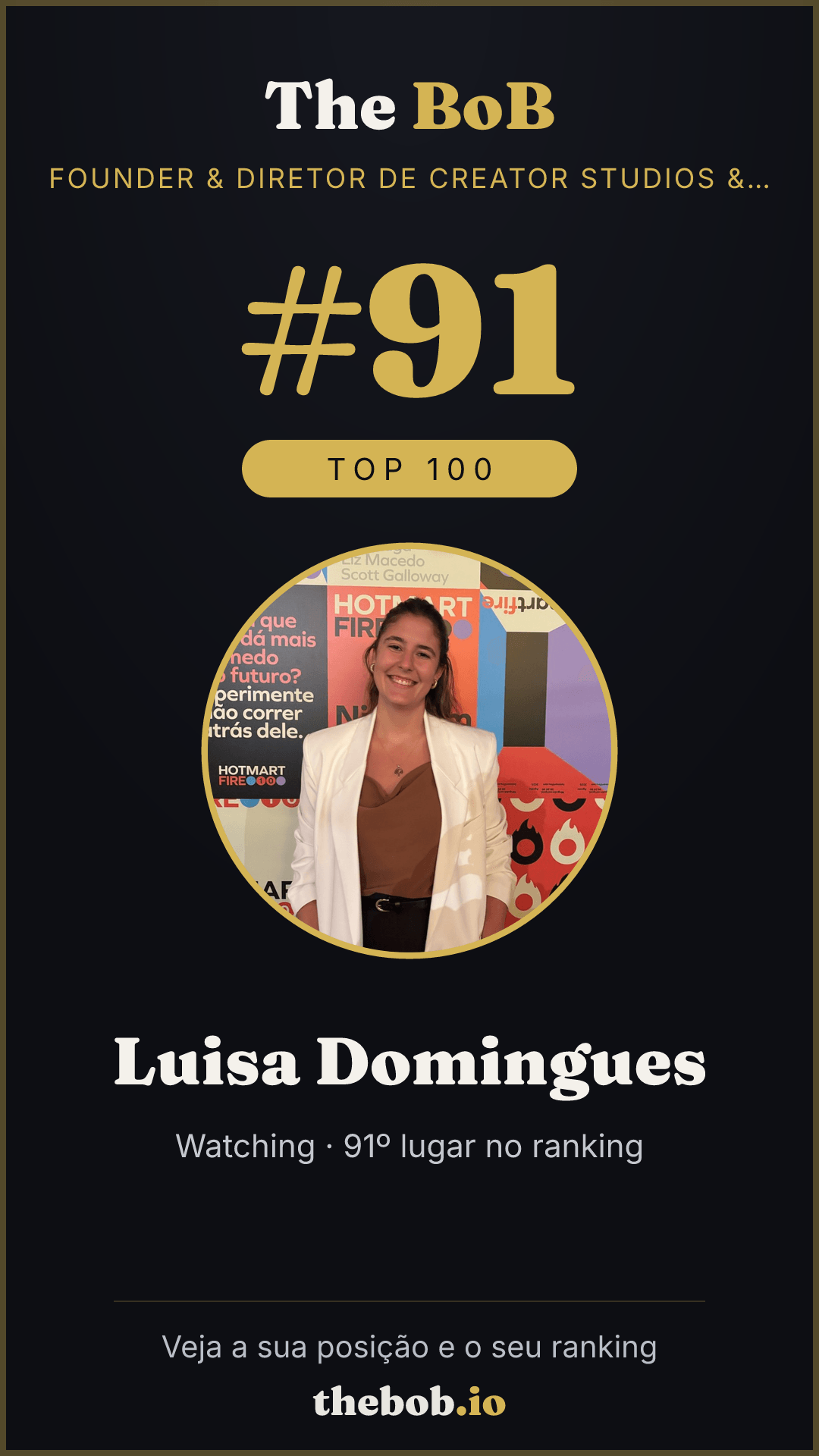 Selo The BoB · Luisa Domingues