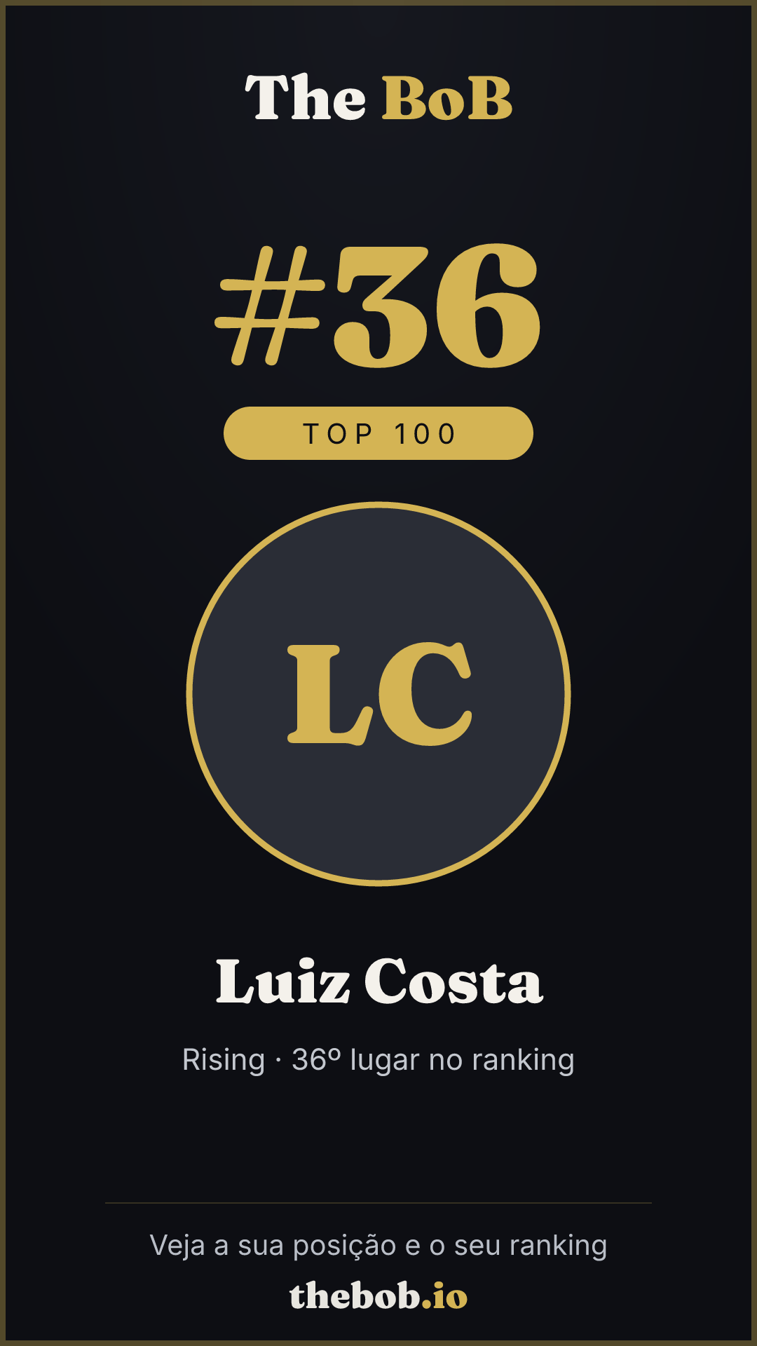 Selo The BoB · Luiz Costa