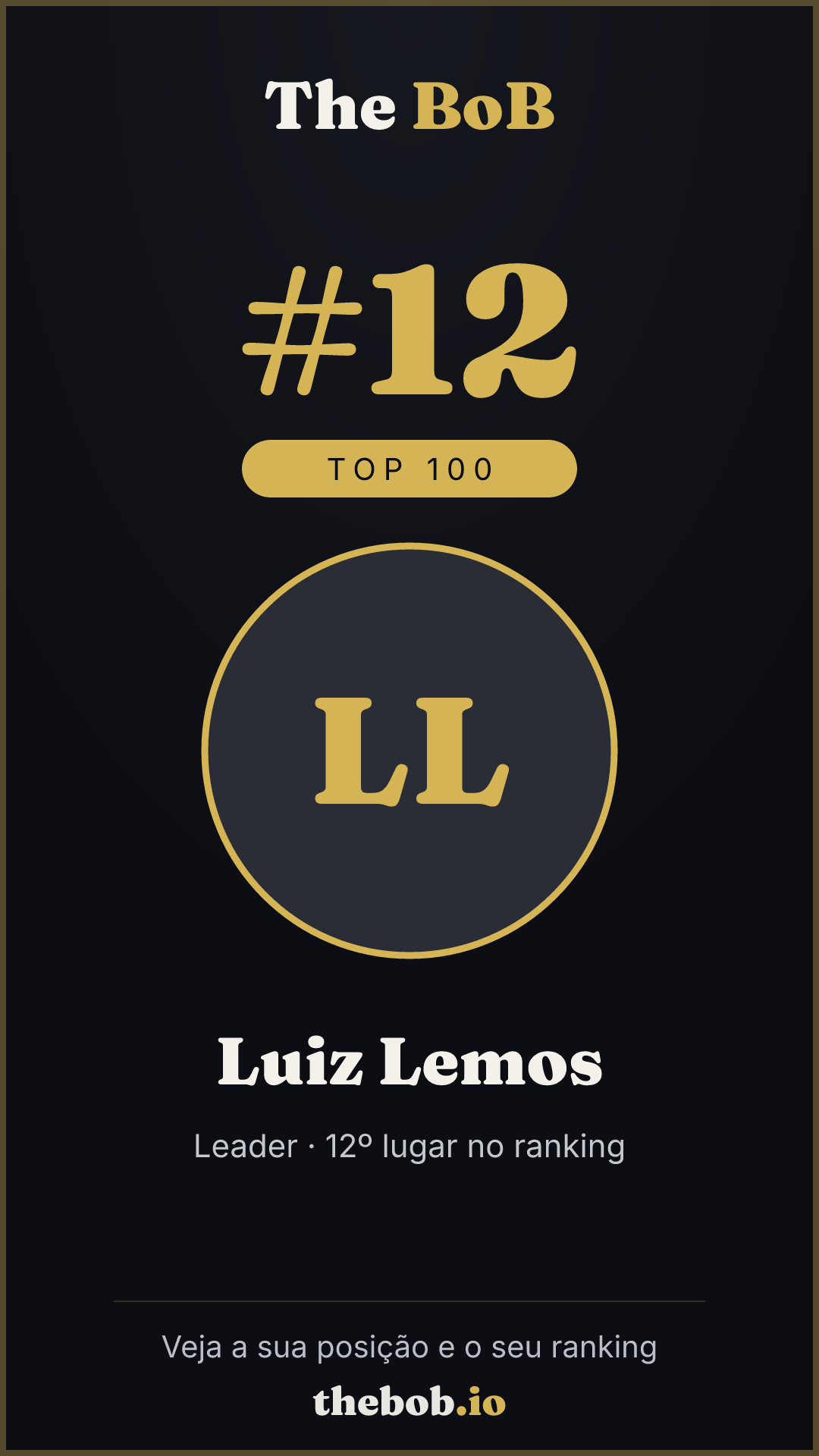 Selo The BoB · Luiz Lemos