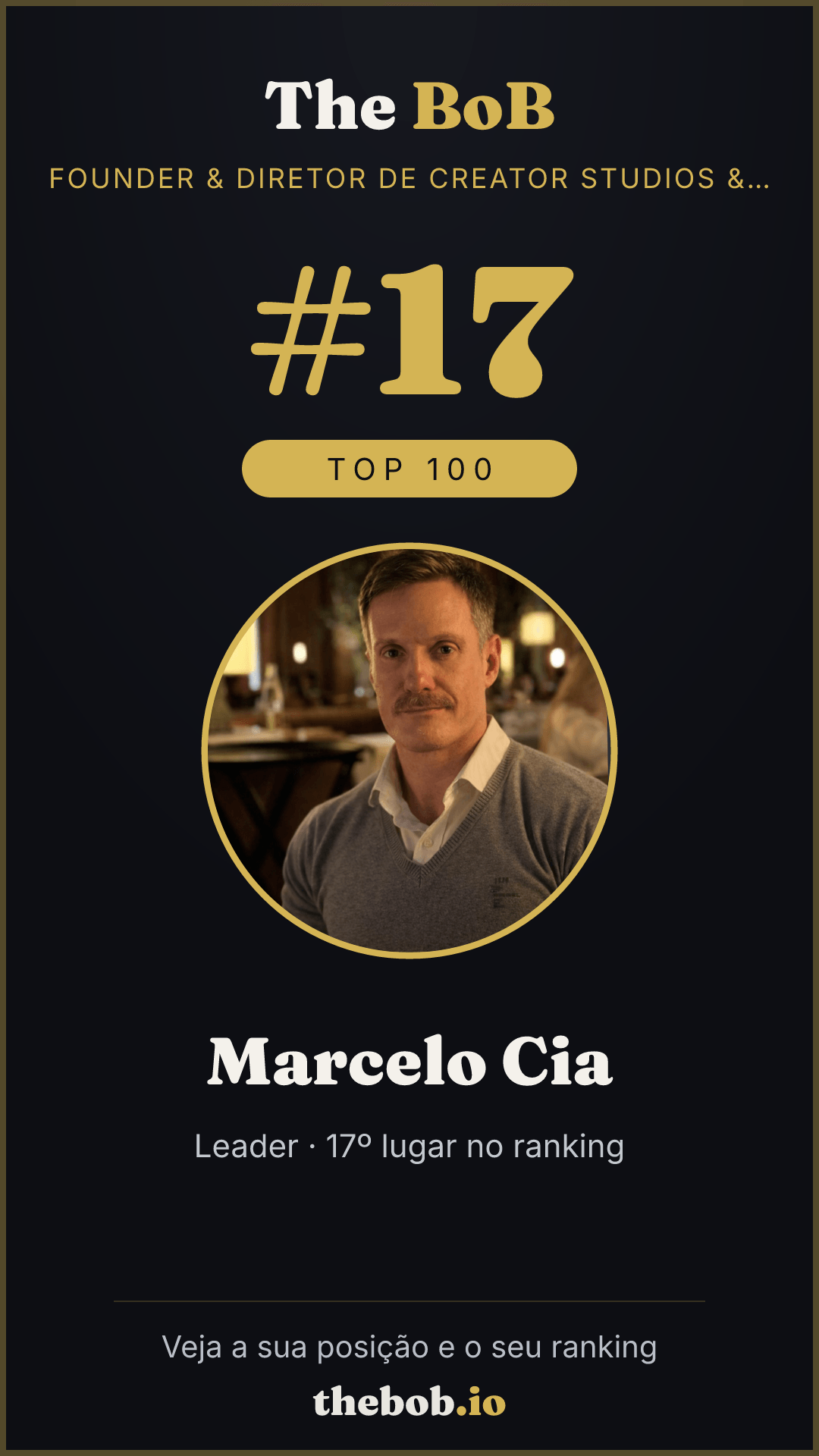 Selo The BoB · Marcelo Cia