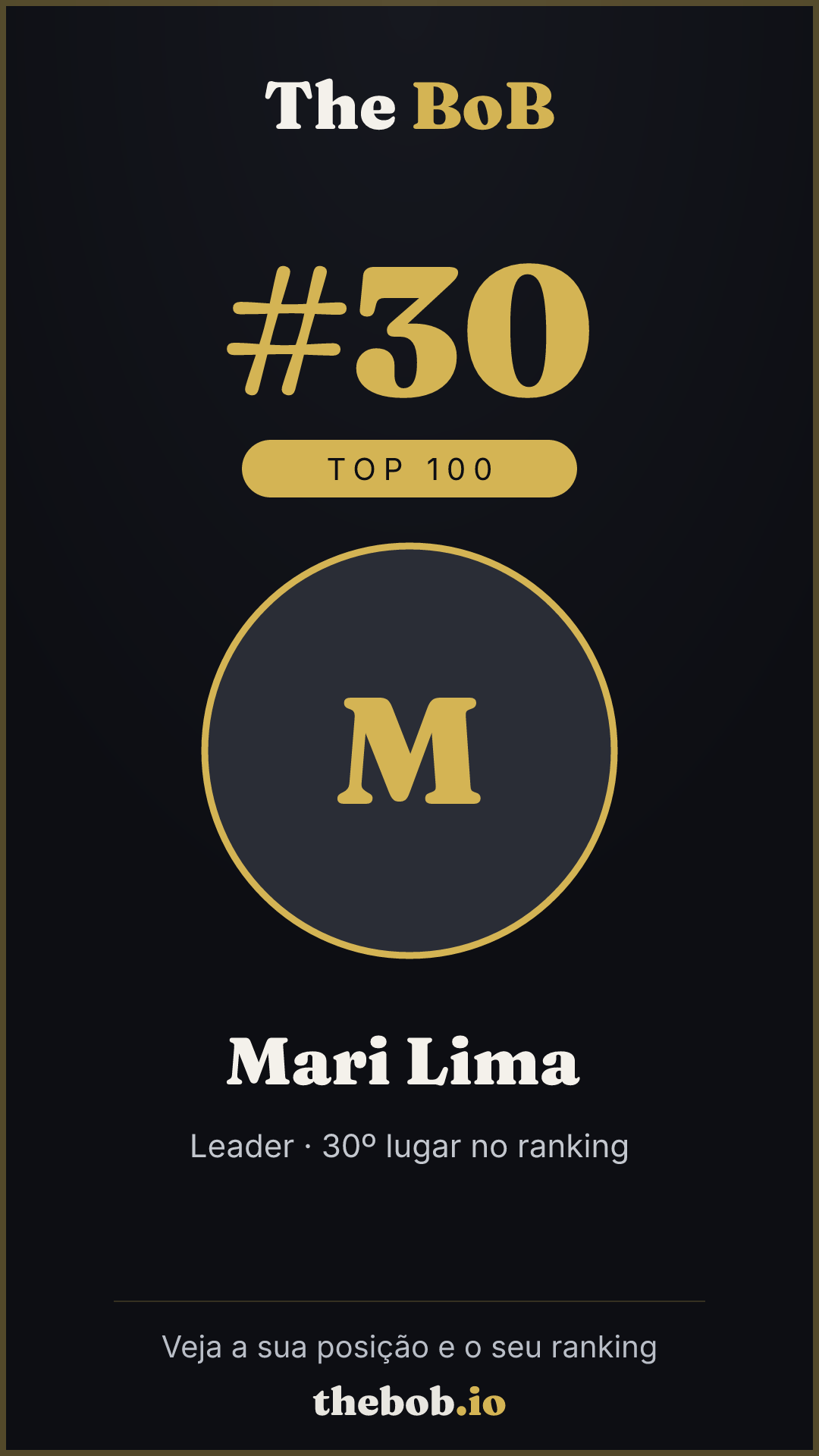 Selo The BoB · Mari Lima ️‍