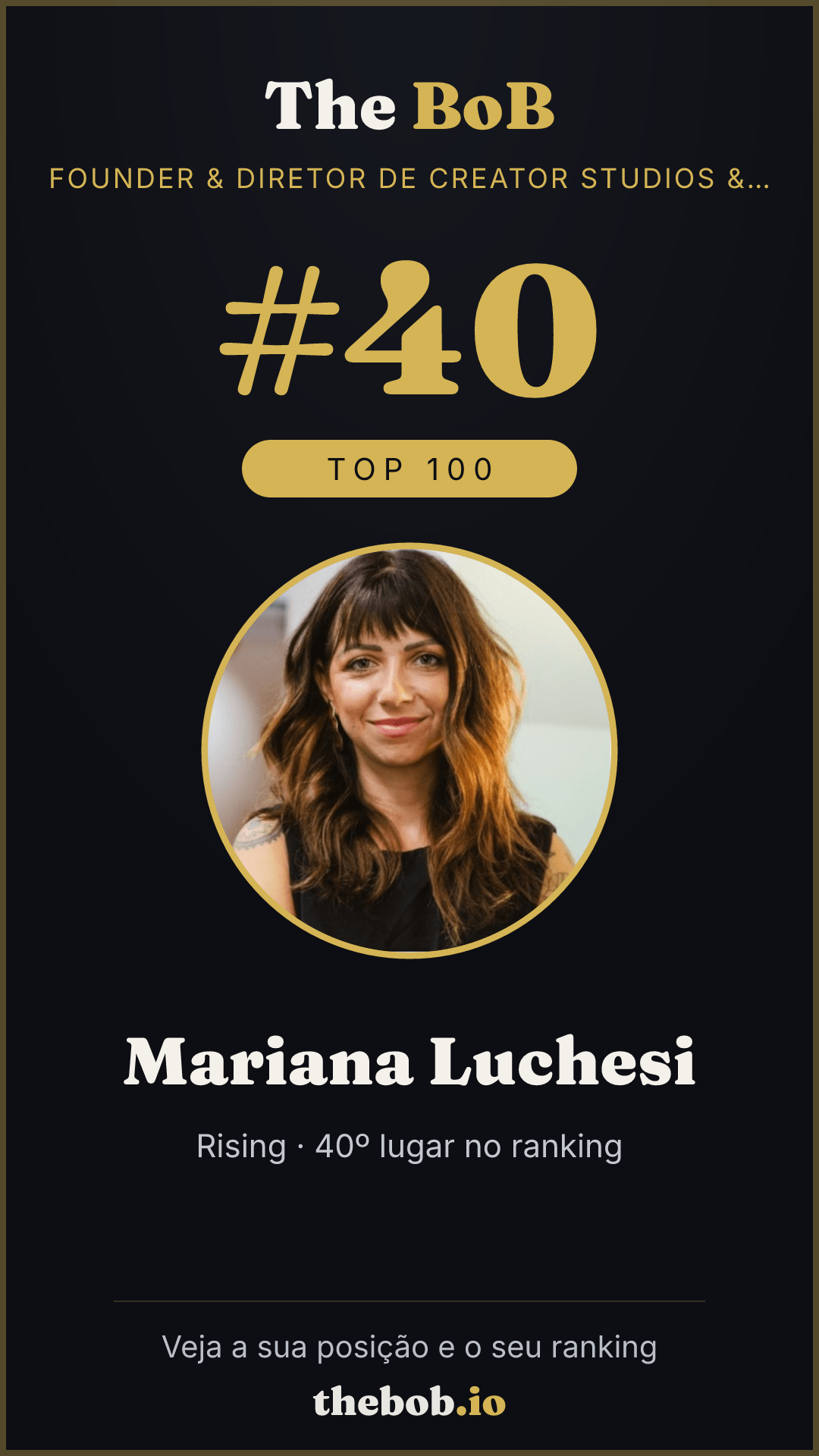 Selo The BoB · Mariana Luchesi