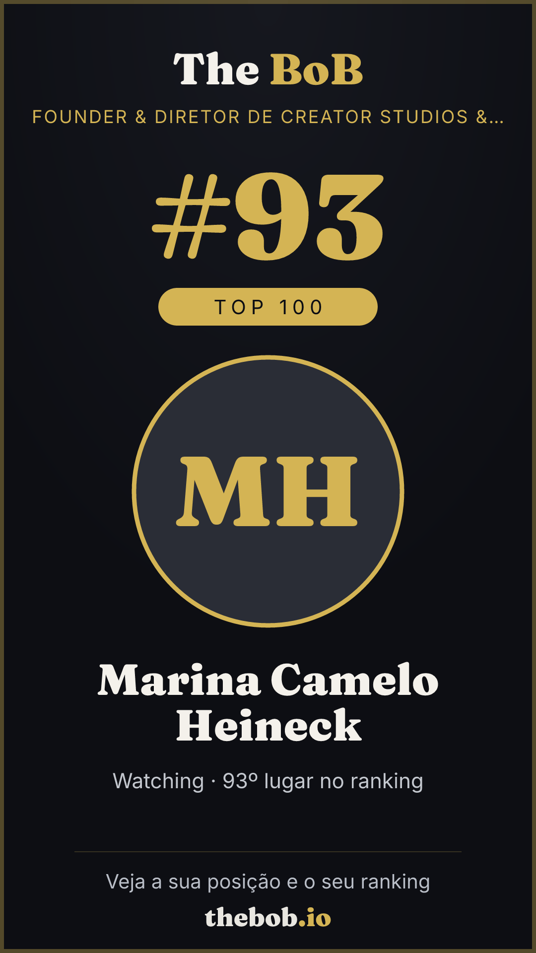 Selo The BoB · Marina Camelo Heineck