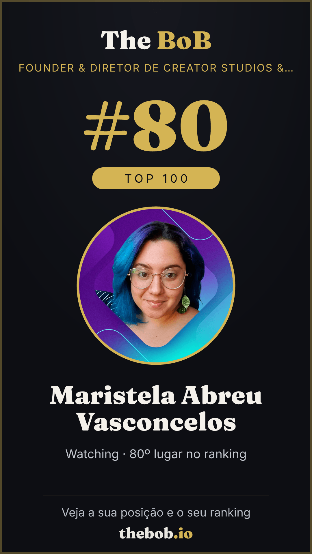Selo The BoB · Maristela Abreu Vasconcelos