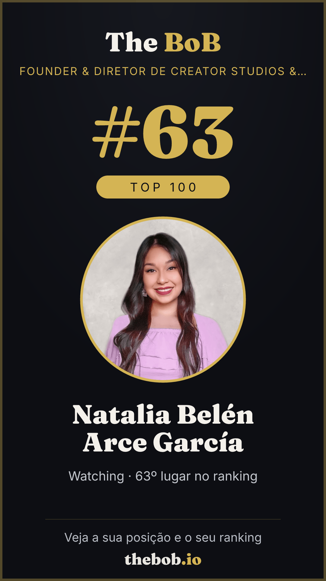 Selo The BoB · Natalia Belén Arce García