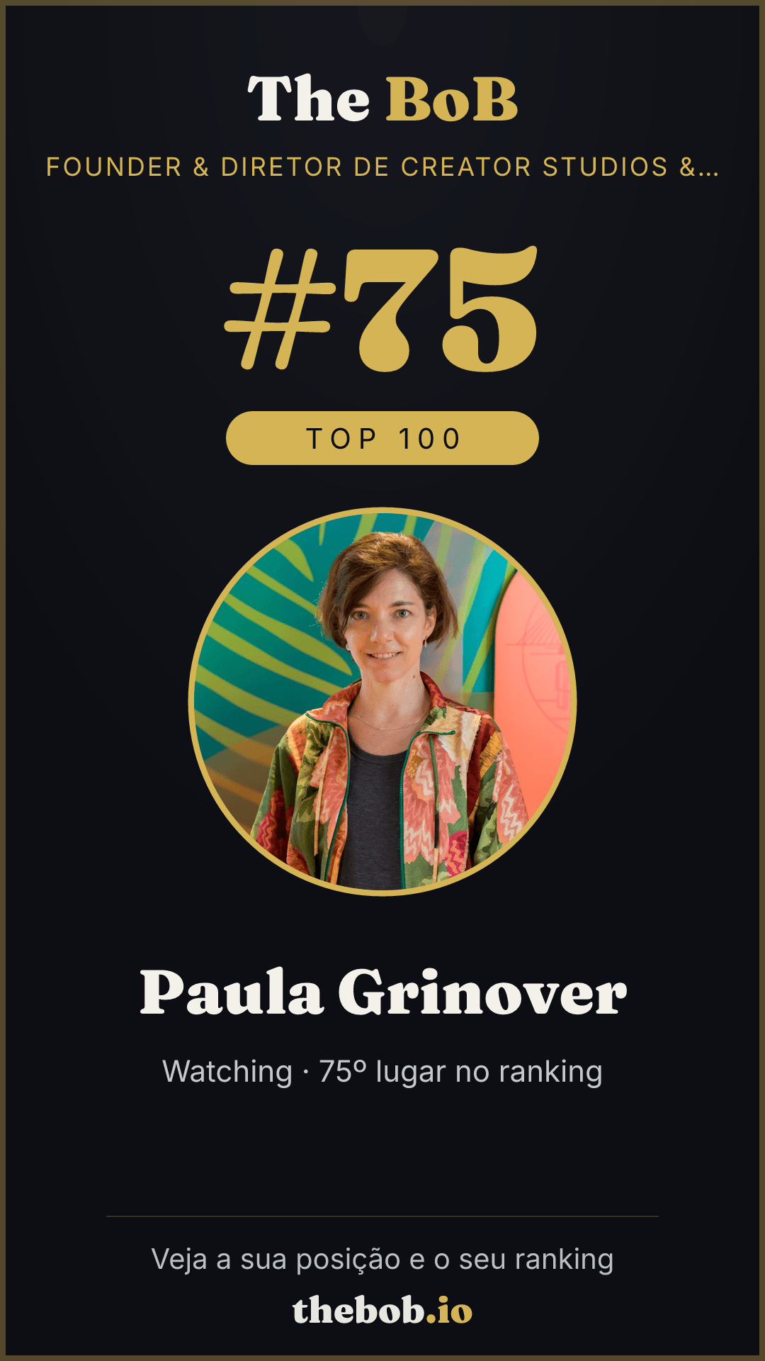 Selo The BoB · Paula Grinover