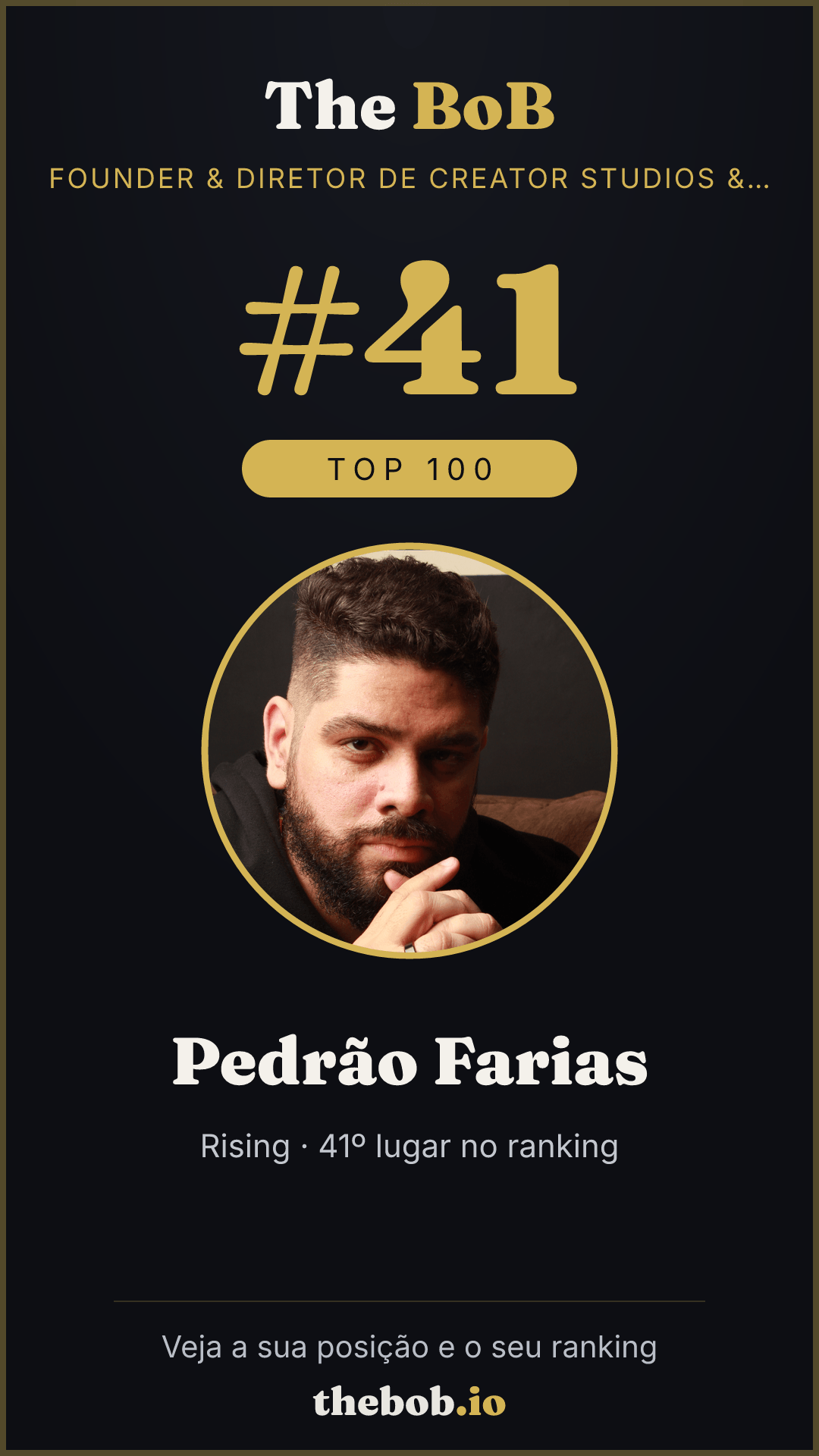 Selo The BoB · Pedrão Farias