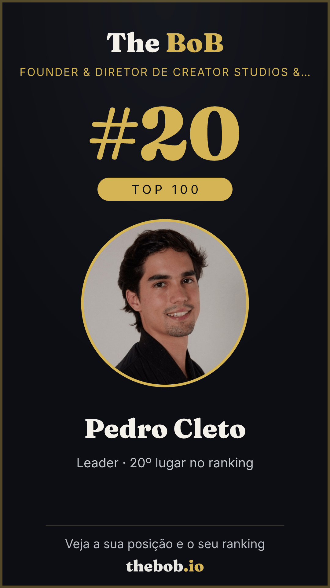 Selo The BoB · Pedro Cleto