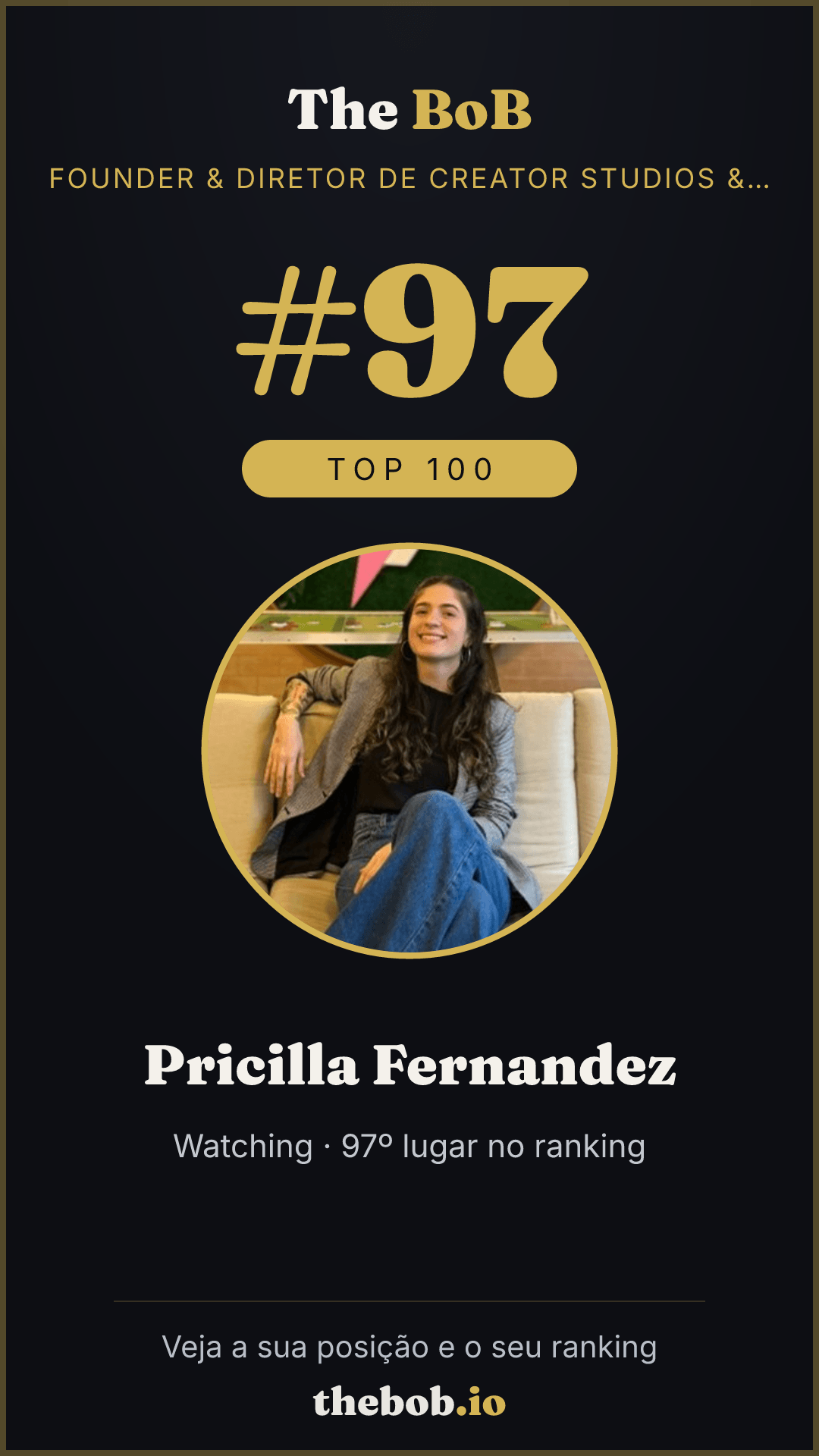 Selo The BoB · Pricilla Fernandez