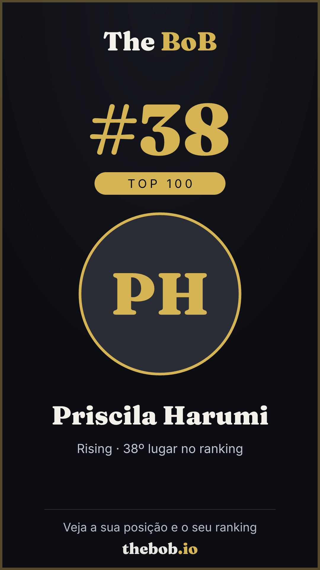 Selo The BoB · Priscila Harumi