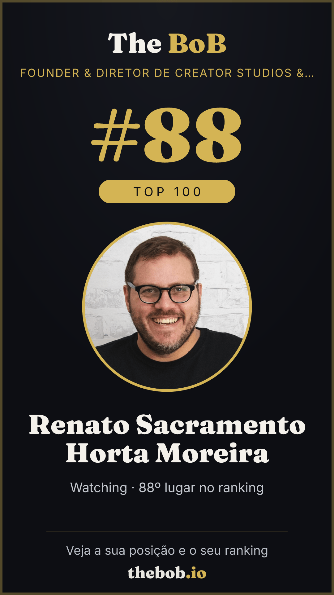 Selo The BoB · Renato Sacramento Horta Moreira