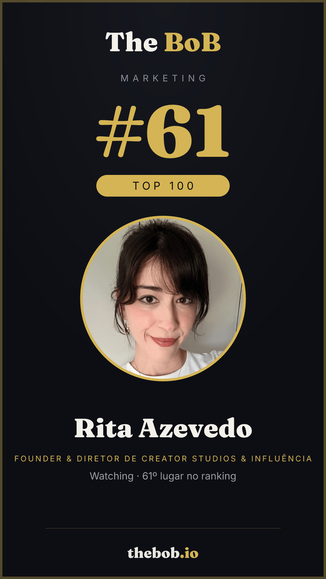 Selo The BoB · Rita Azevedo