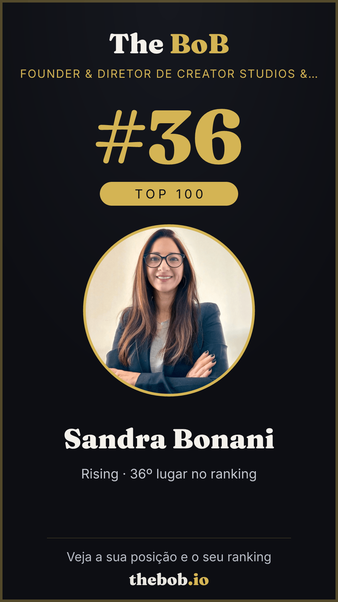 Selo The BoB · Sandra Bonani