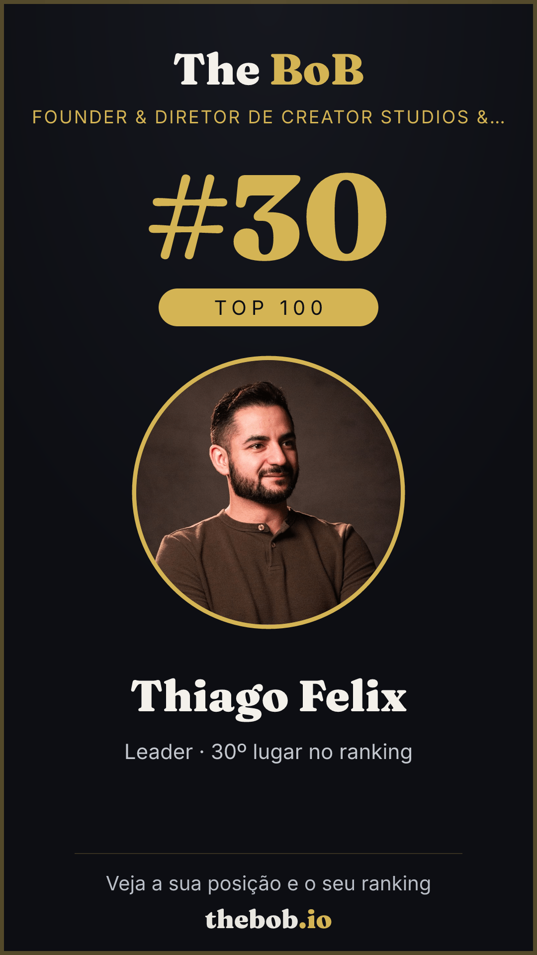 Selo The BoB · Thiago Felix