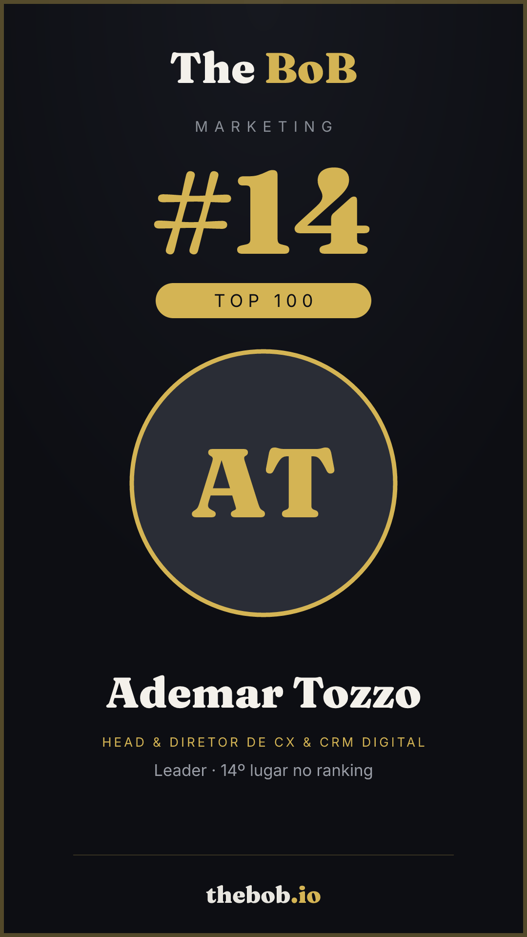 Selo The BoB · Ademar Tozzo