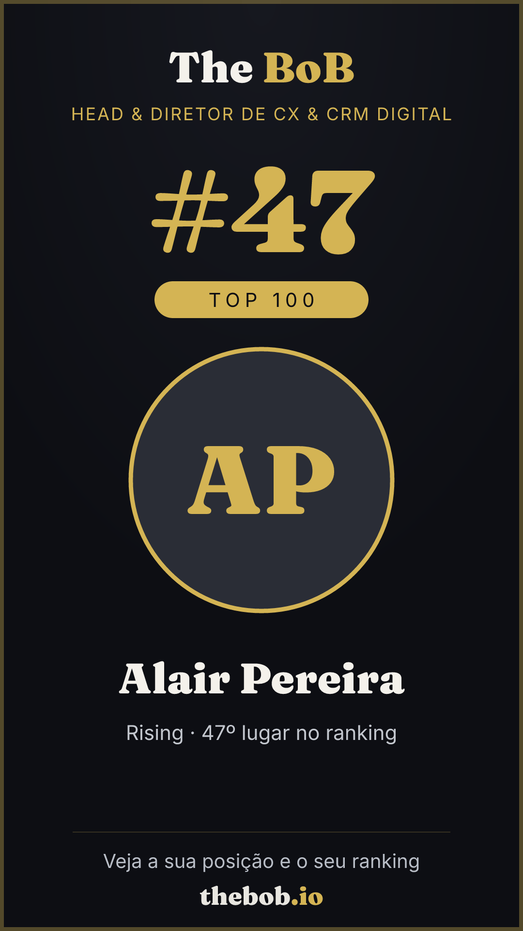 Selo The BoB · Alair Pereira