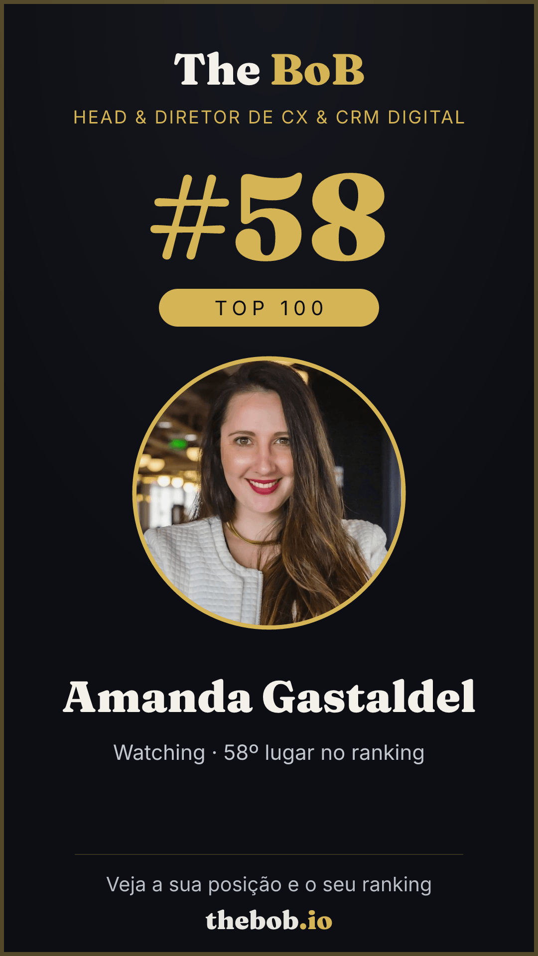 Selo The BoB · Amanda Gastaldel
