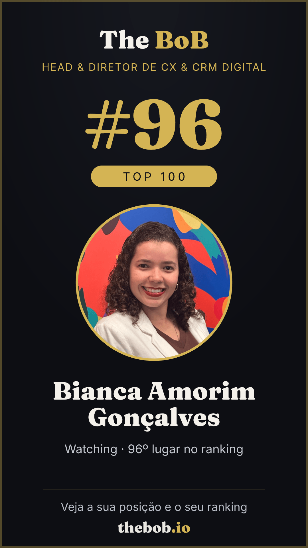 Selo The BoB · Bianca Amorim Gonçalves