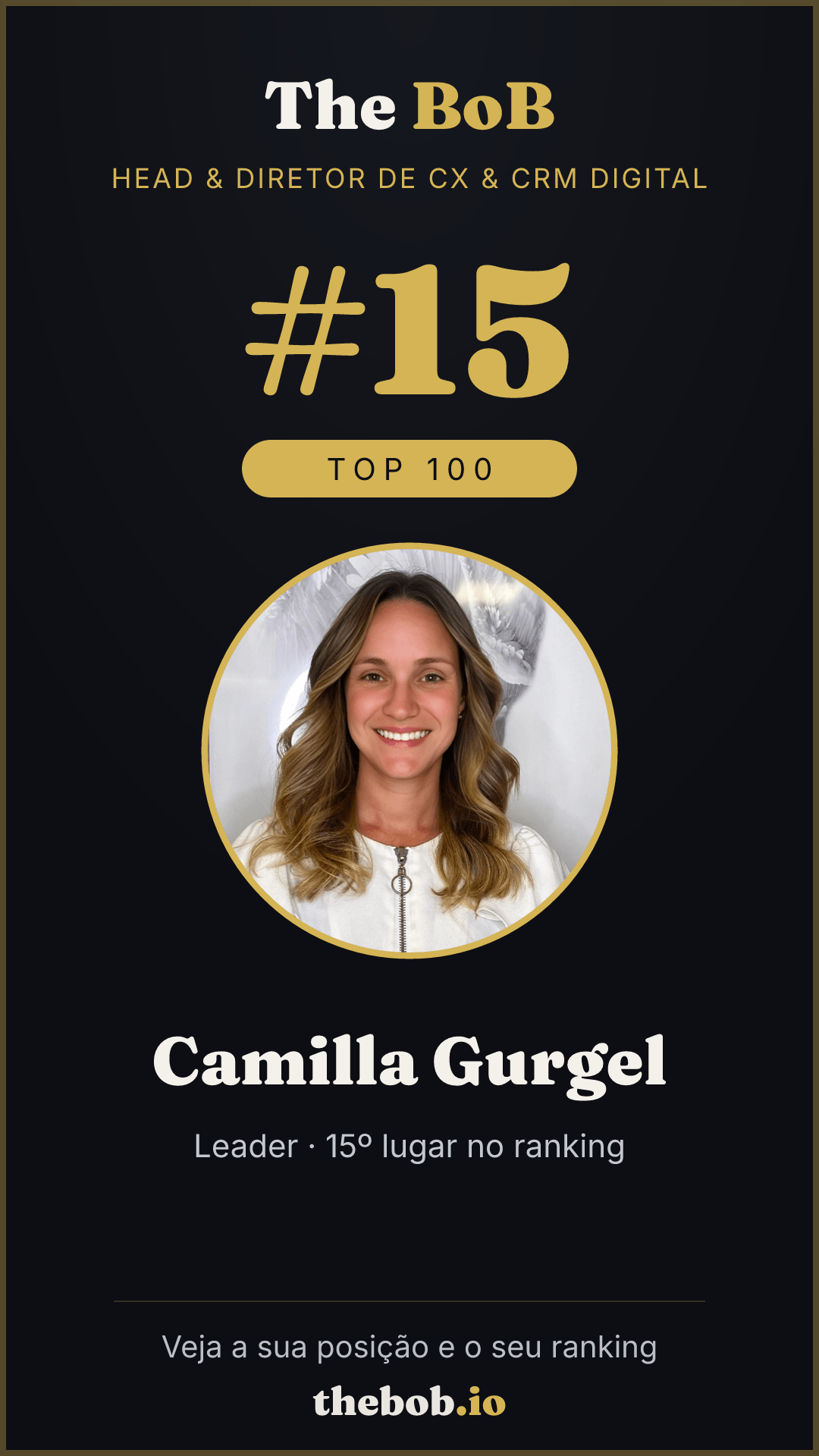 Selo The BoB · Camilla Gurgel