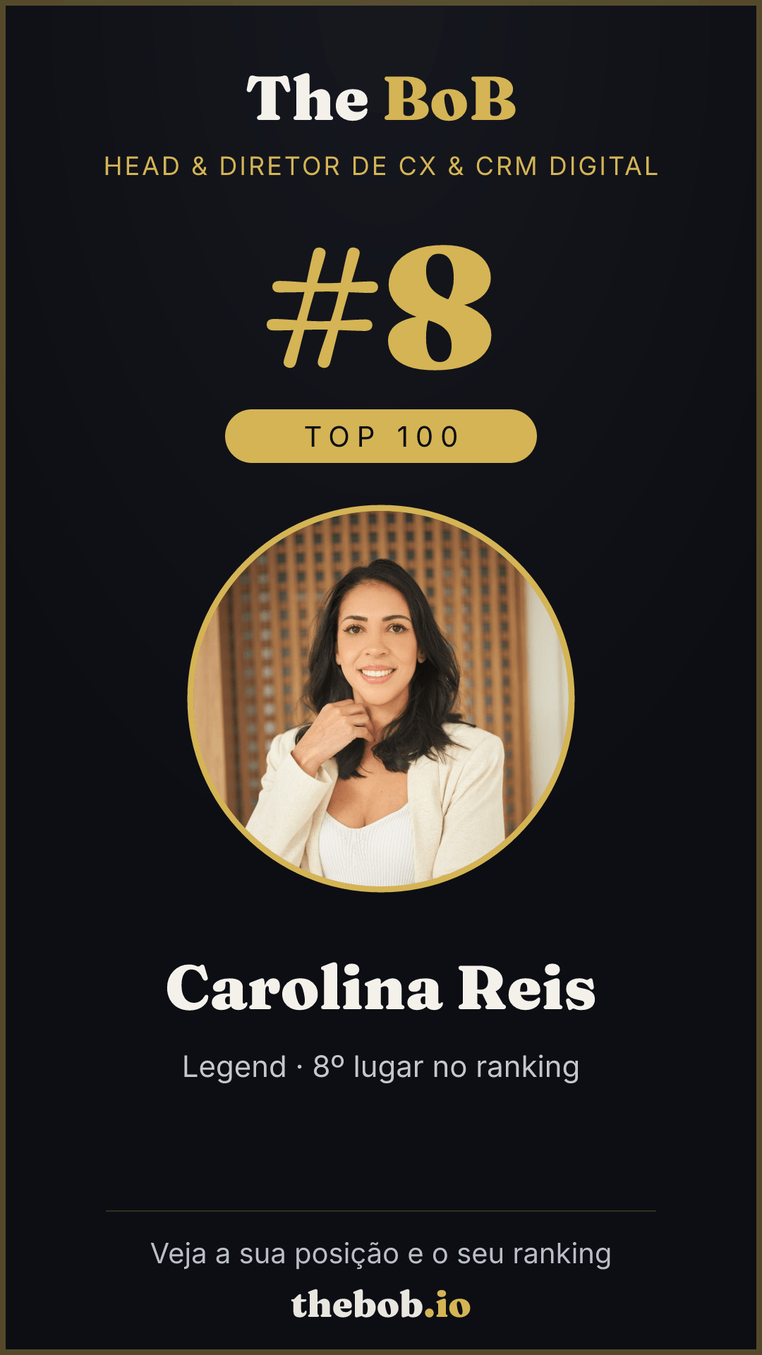 Selo The BoB · Carolina Reis