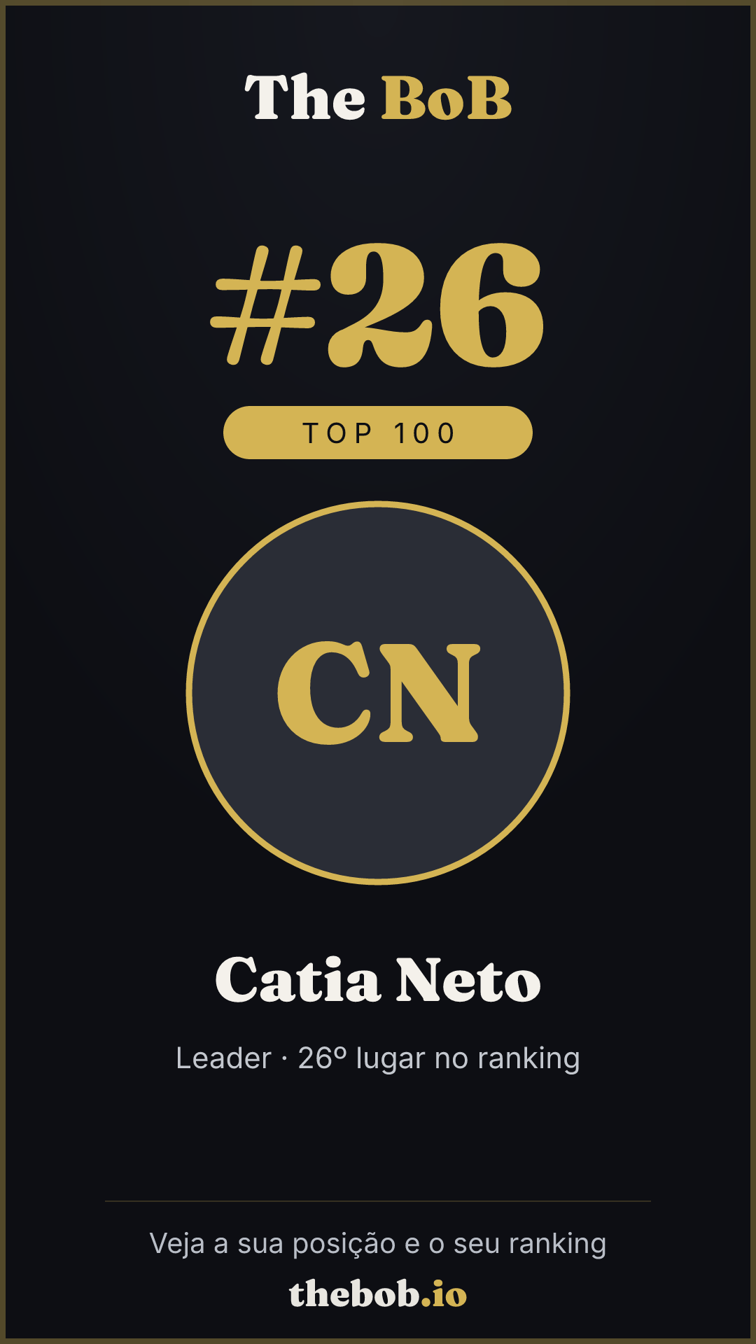 Selo The BoB · Catia Neto