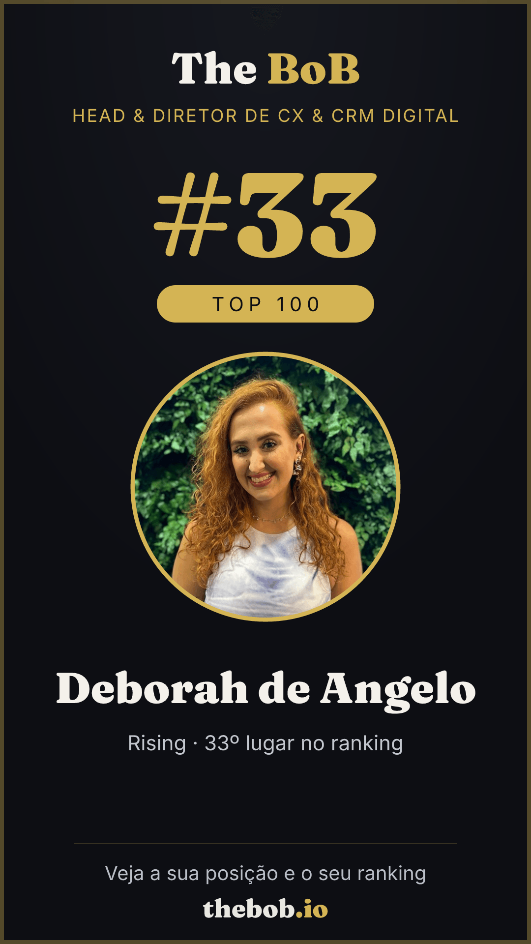 Selo The BoB · Deborah de Angelo