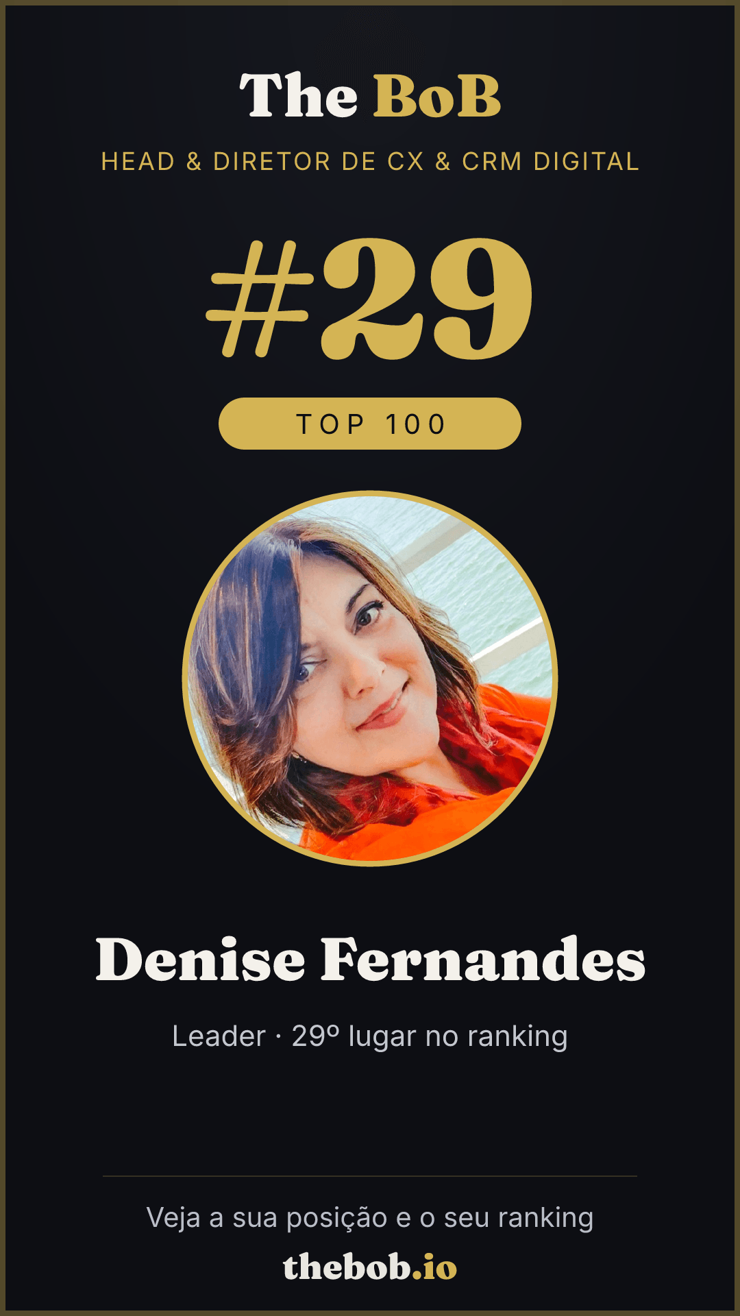 Selo The BoB · Denise Fernandes