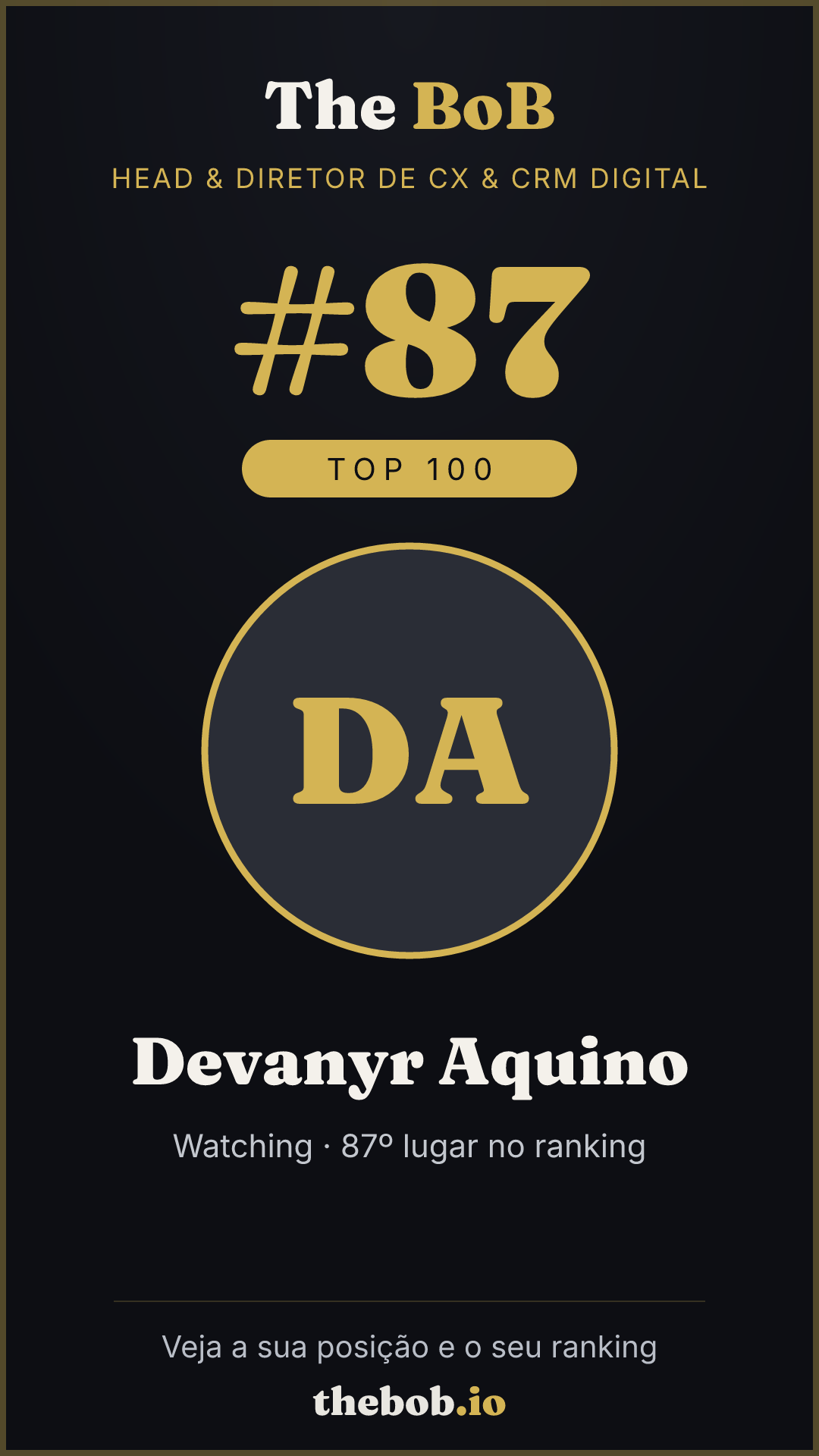 Selo The BoB · Devanyr Aquino