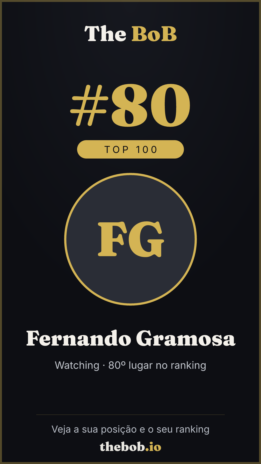 Selo The BoB · Fernando Gramosa