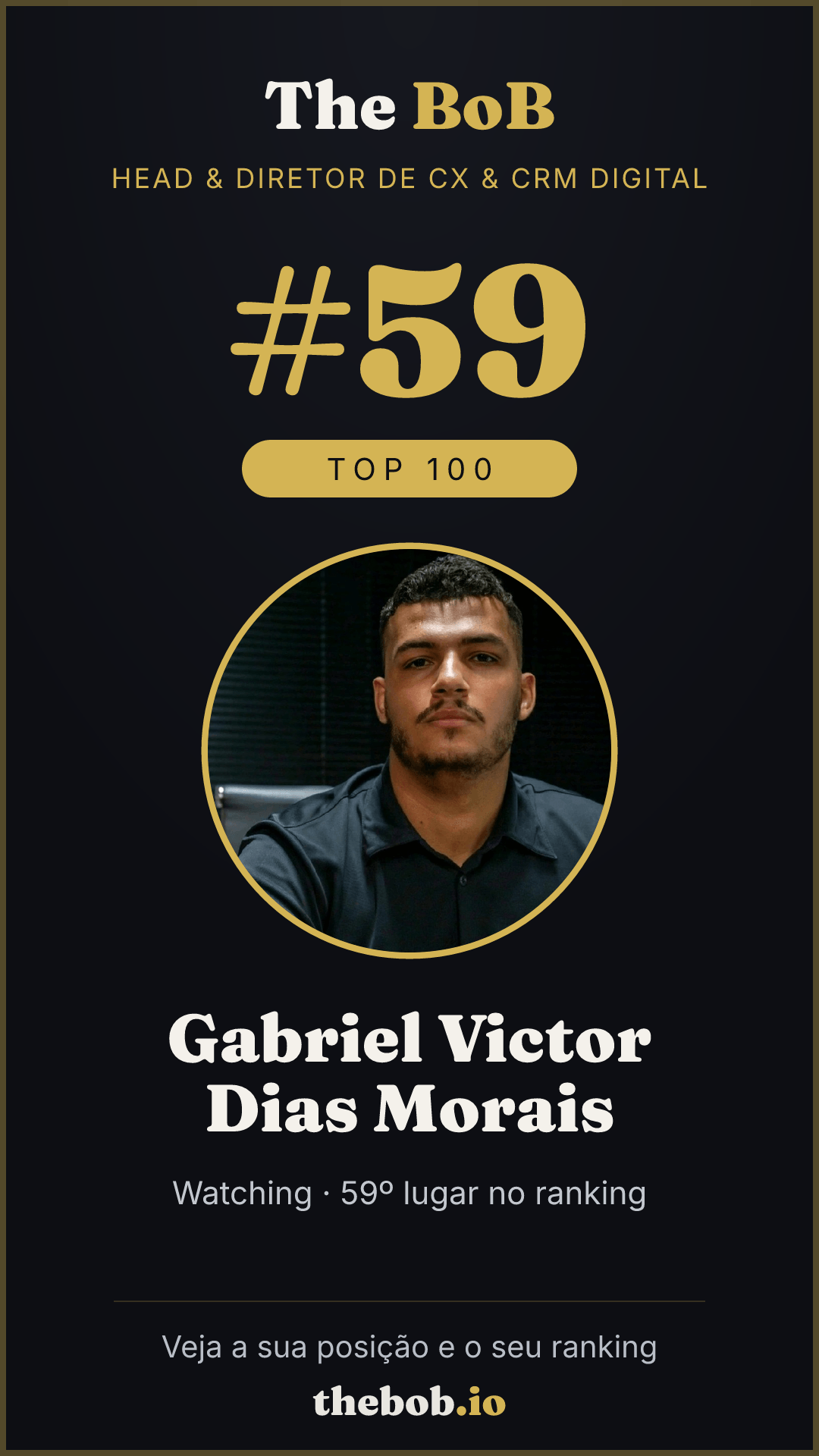 Selo The BoB · Gabriel Victor Dias Morais