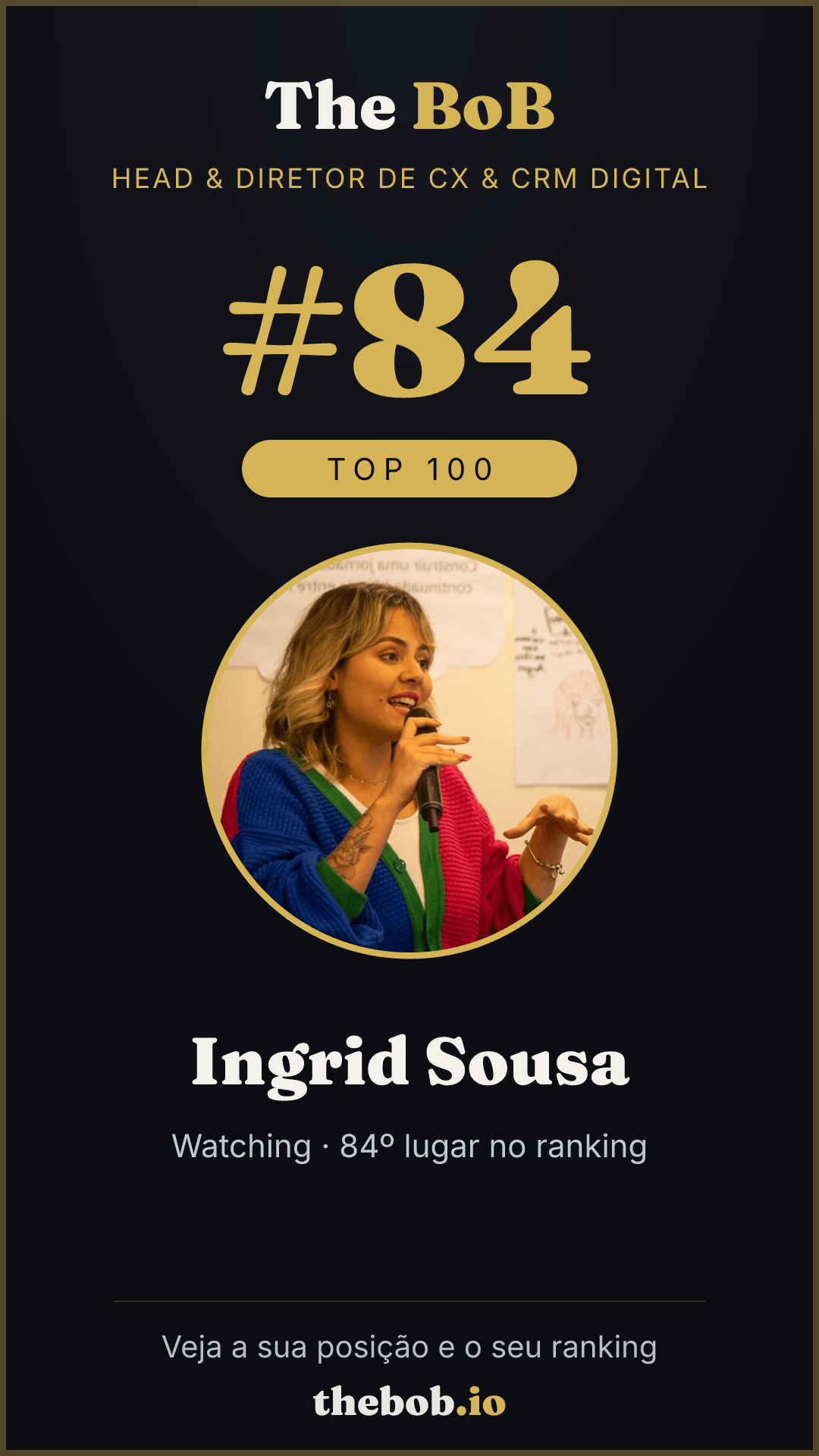 Selo The BoB · Ingrid Sousa