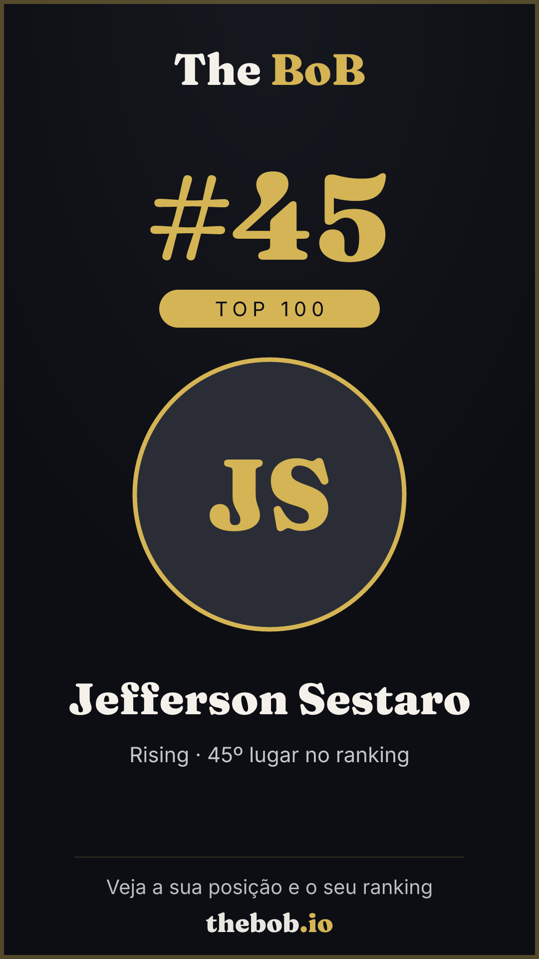 Selo The BoB · Jefferson Sestaro