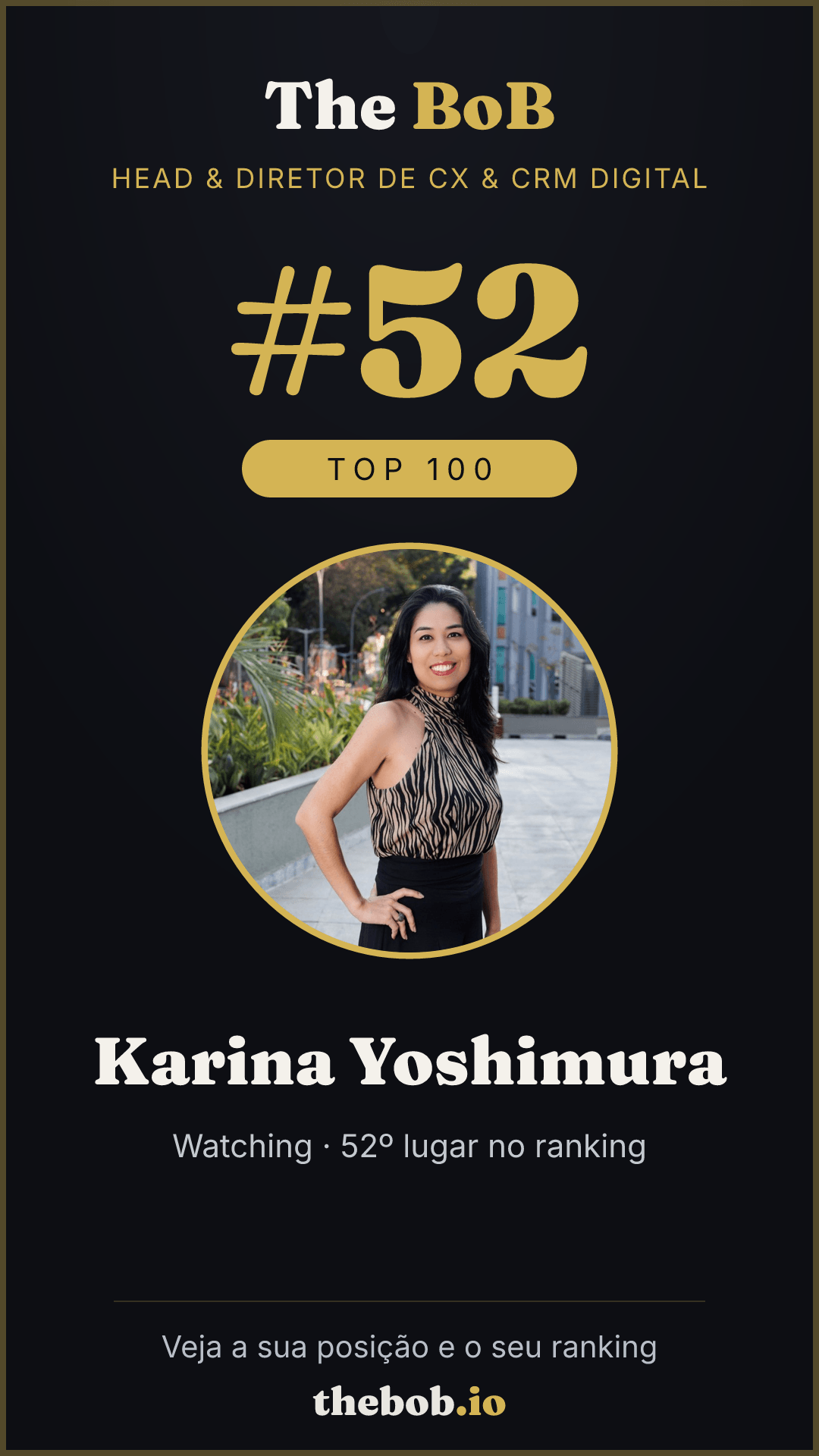 Selo The BoB · Karina Yoshimura